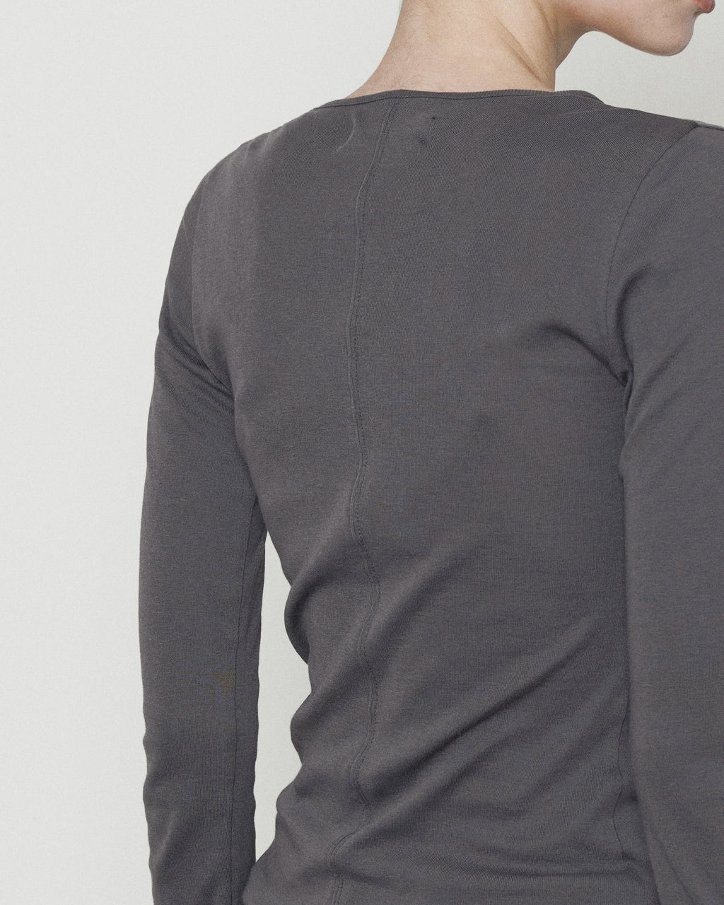 Brownyard - Ribbed Long Sleeve (Dark Grey) product image 5 | TRAB K-Fashion Australia