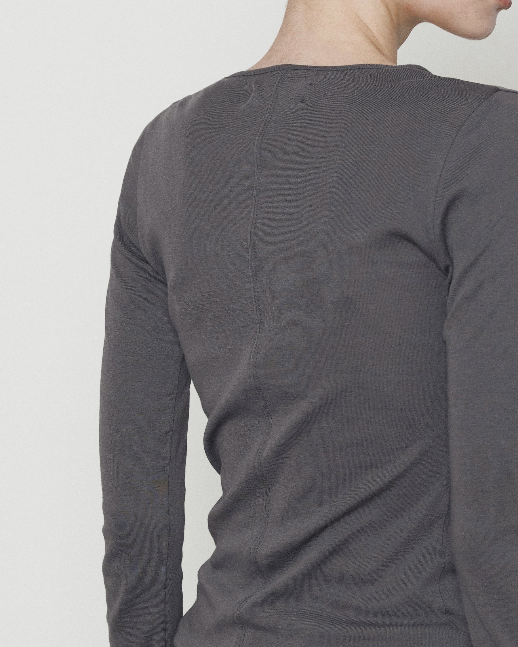 Brownyard - Ribbed Long Sleeve (Dark Grey) product image 5 | TRAB K-Fashion Australia
