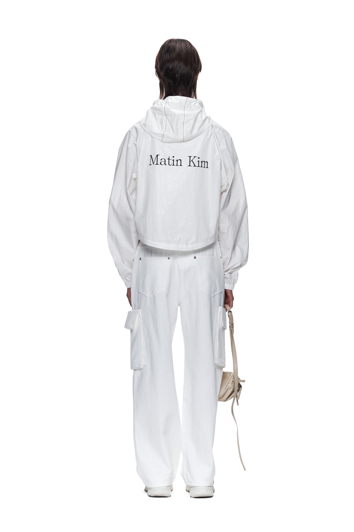 Matin Kim - Matin Crop Hoody Coating Jumper (Ivory) product image 7 | TRAB K-Fashion Australia