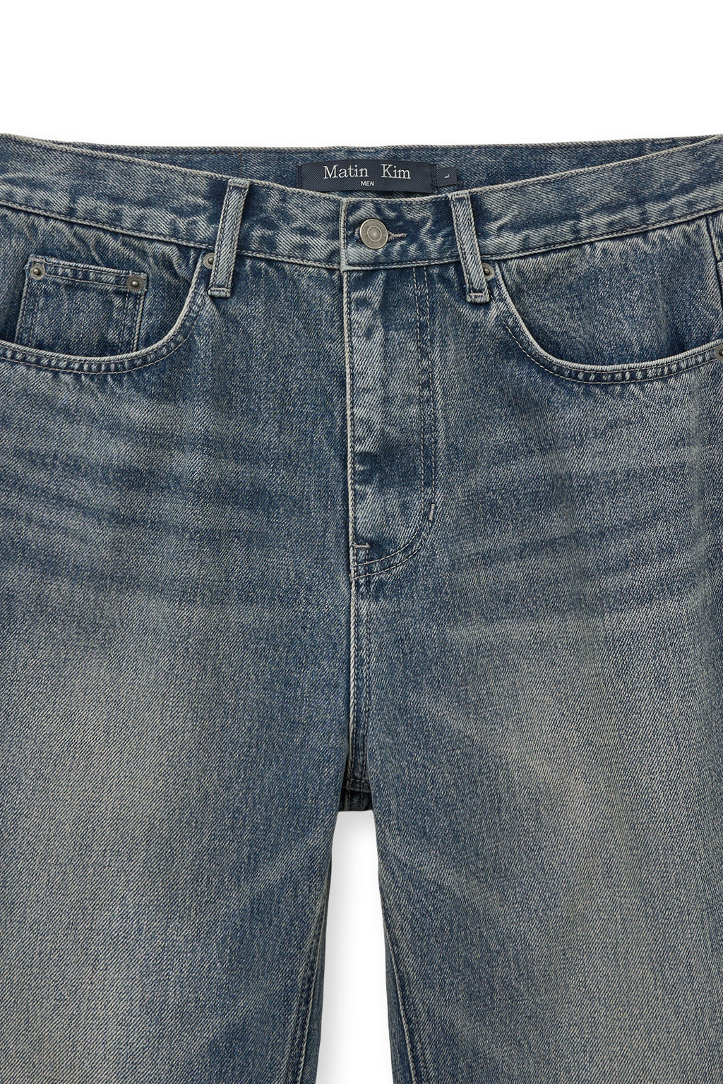 Matin Kim - Washed Flare Denim Pants (Light Blue) product image 3 | TRAB K-Fashion Australia