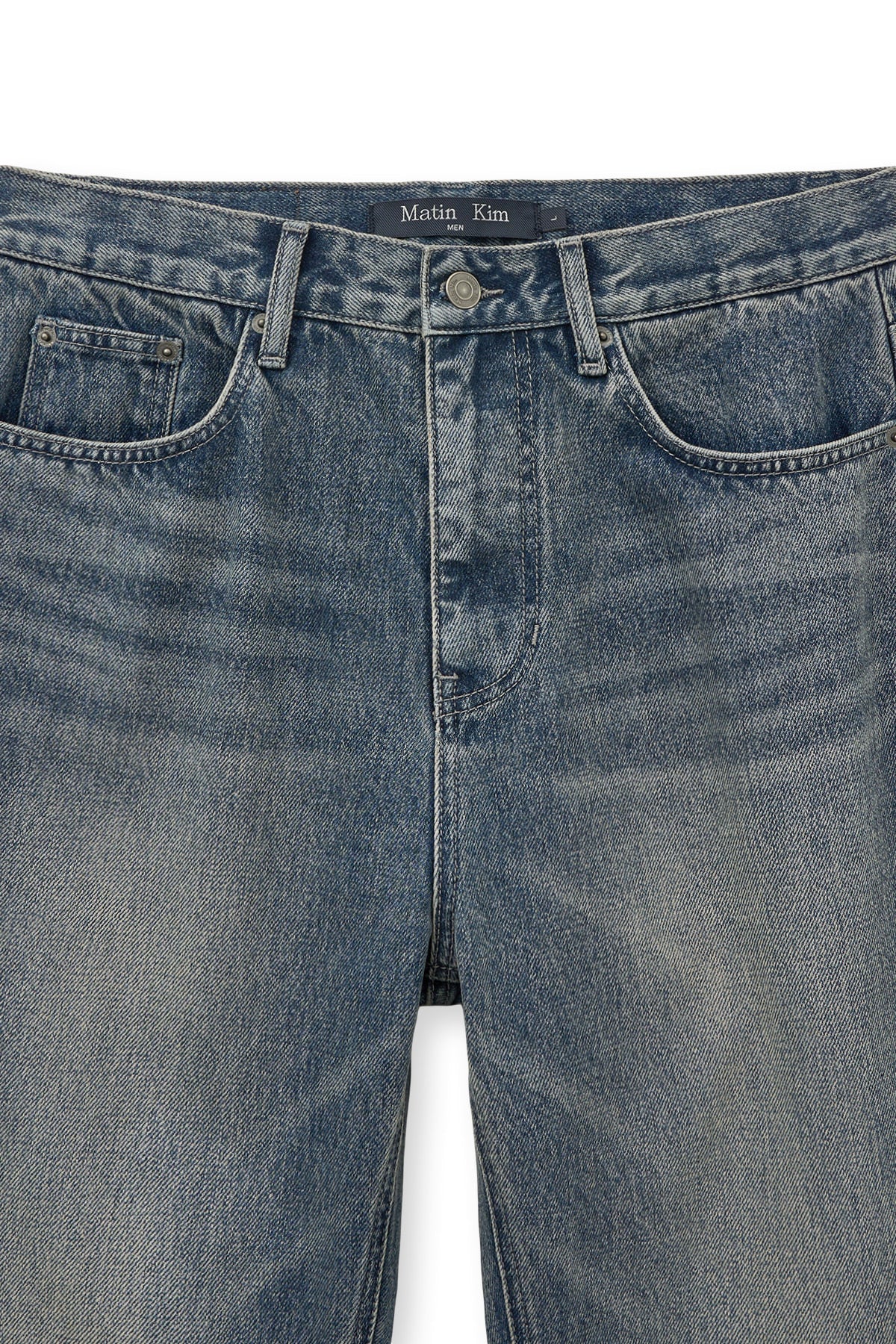 Matin Kim - Washed Flare Denim Pants (Light Blue) product image 3 | TRAB K-Fashion Australia