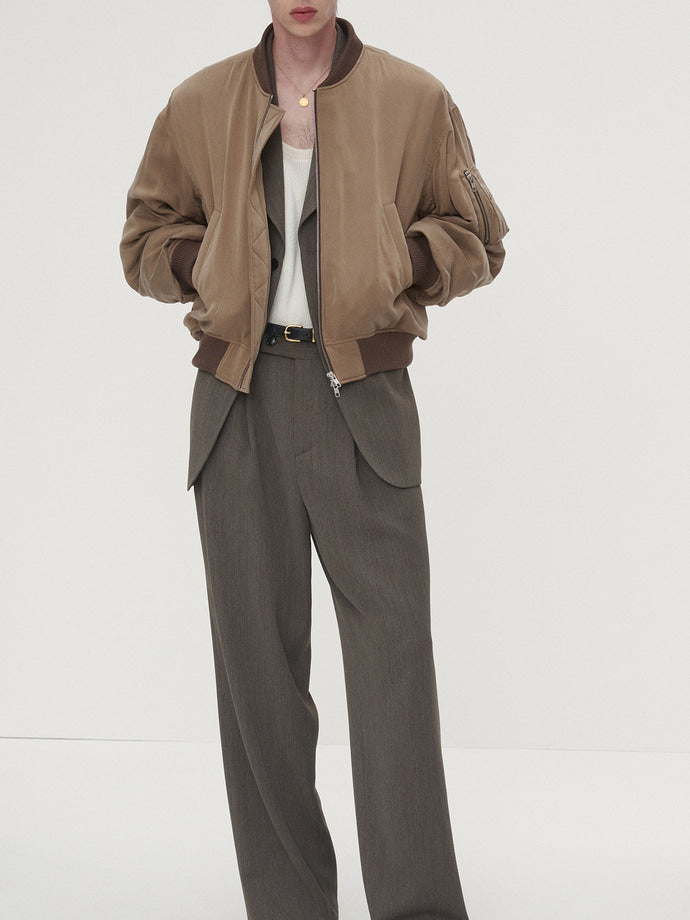 Tonywack - Rayon Twill Bomber Jacket (Sage) product image 4 | TRAB K-Fashion Australia