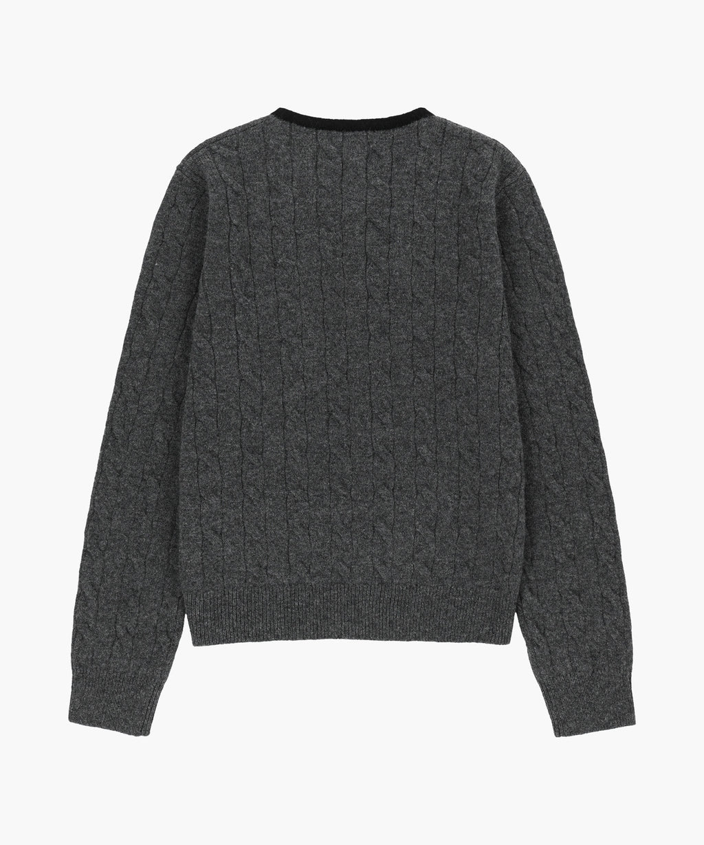 Marithe & Francois Girbaud - Ribbon Cardigan (Charcoal) product image 6 | TRAB K-Fashion Australia