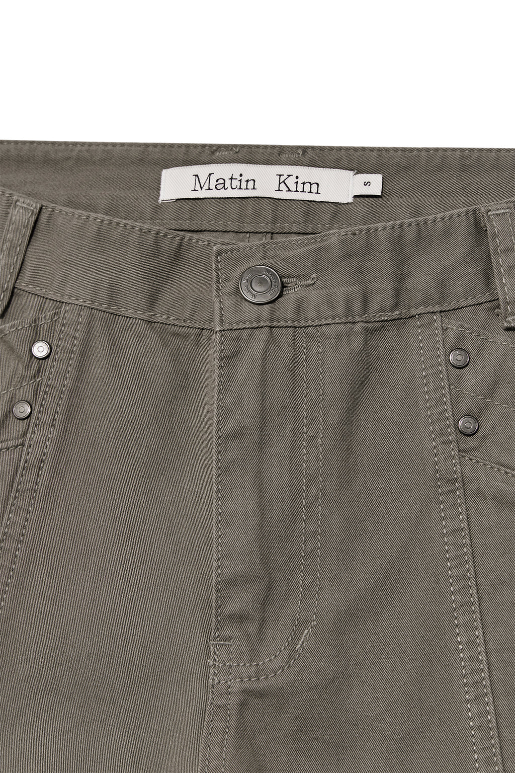 Matin Kim - Semi Slimfit Bermuda Pants (Khaki) product image 3 | TRAB K-Fashion Australia