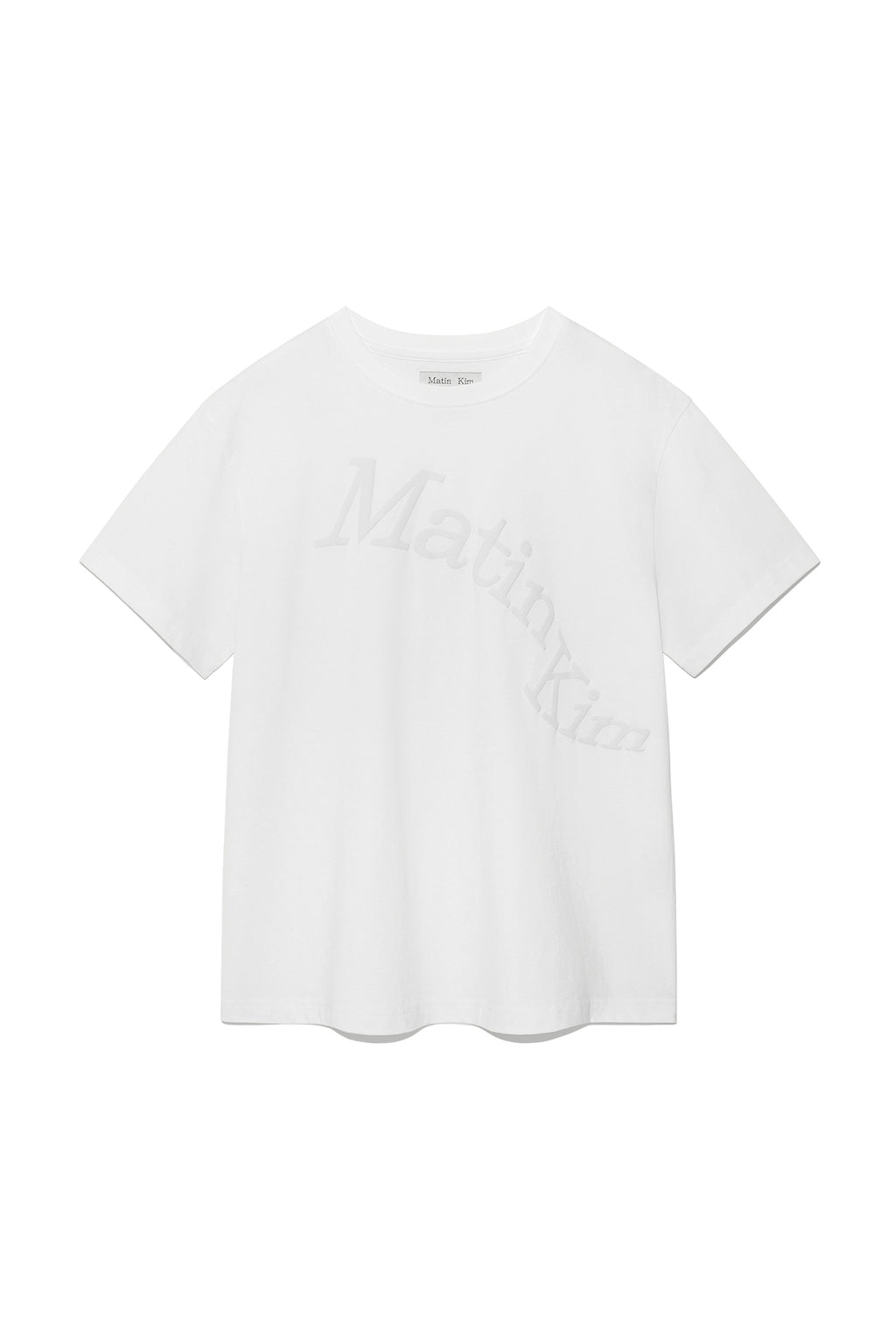 Matin Kim - Matin Wave Printing Logo Top (White) product image 1 | TRAB K-Fashion Australia