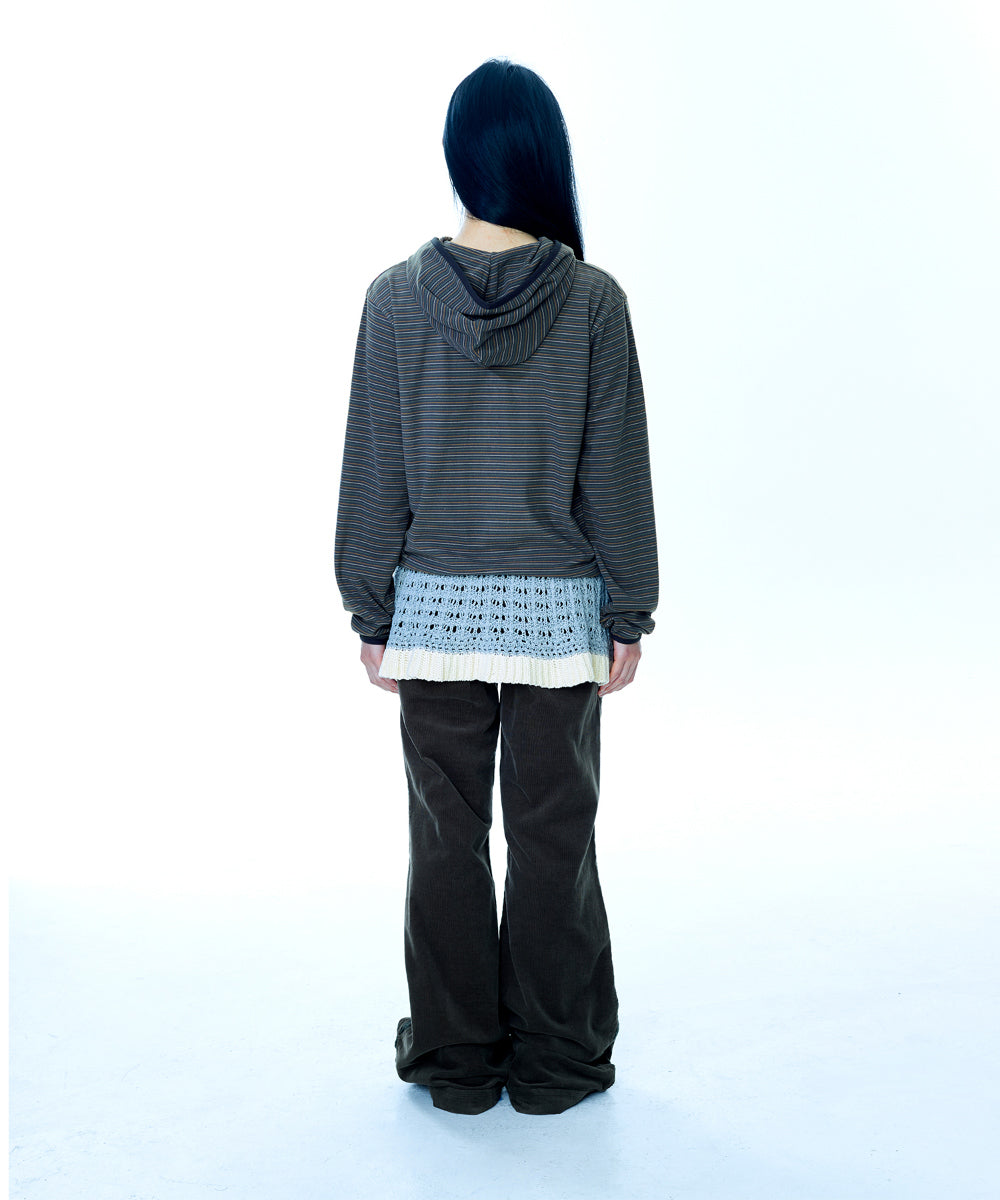 Coyseio - Layered Knit Skirt (Melange Grey) product image 5 | TRAB K-Fashion Australia