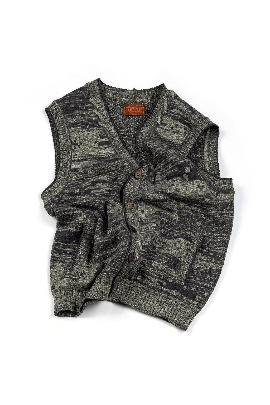 Ioedle - Mosaic Urban Knit Vest Cardigan (Green) product image 1 | TRAB K-Fashion Australia