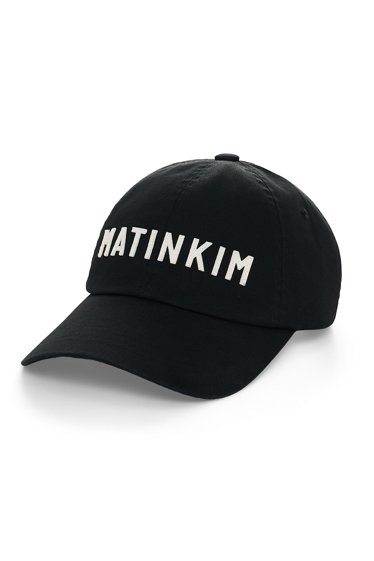 Matin Kim - Applique Felt Logo Ball Cap (Black) product image 2 | TRAB K-Fashion Australia