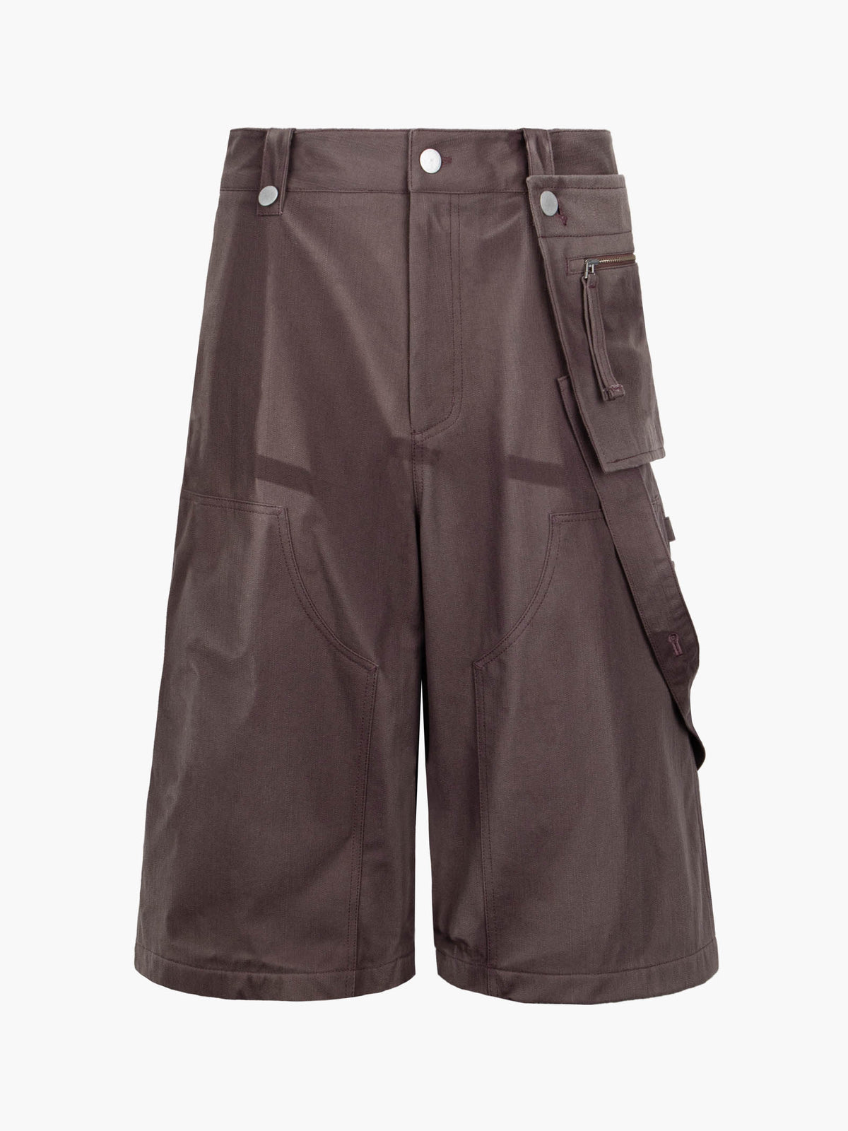 Jiyong Kim - Sun-Bleached Work Half Trousers (Brown) product image 12 | TRAB K-Fashion Australia