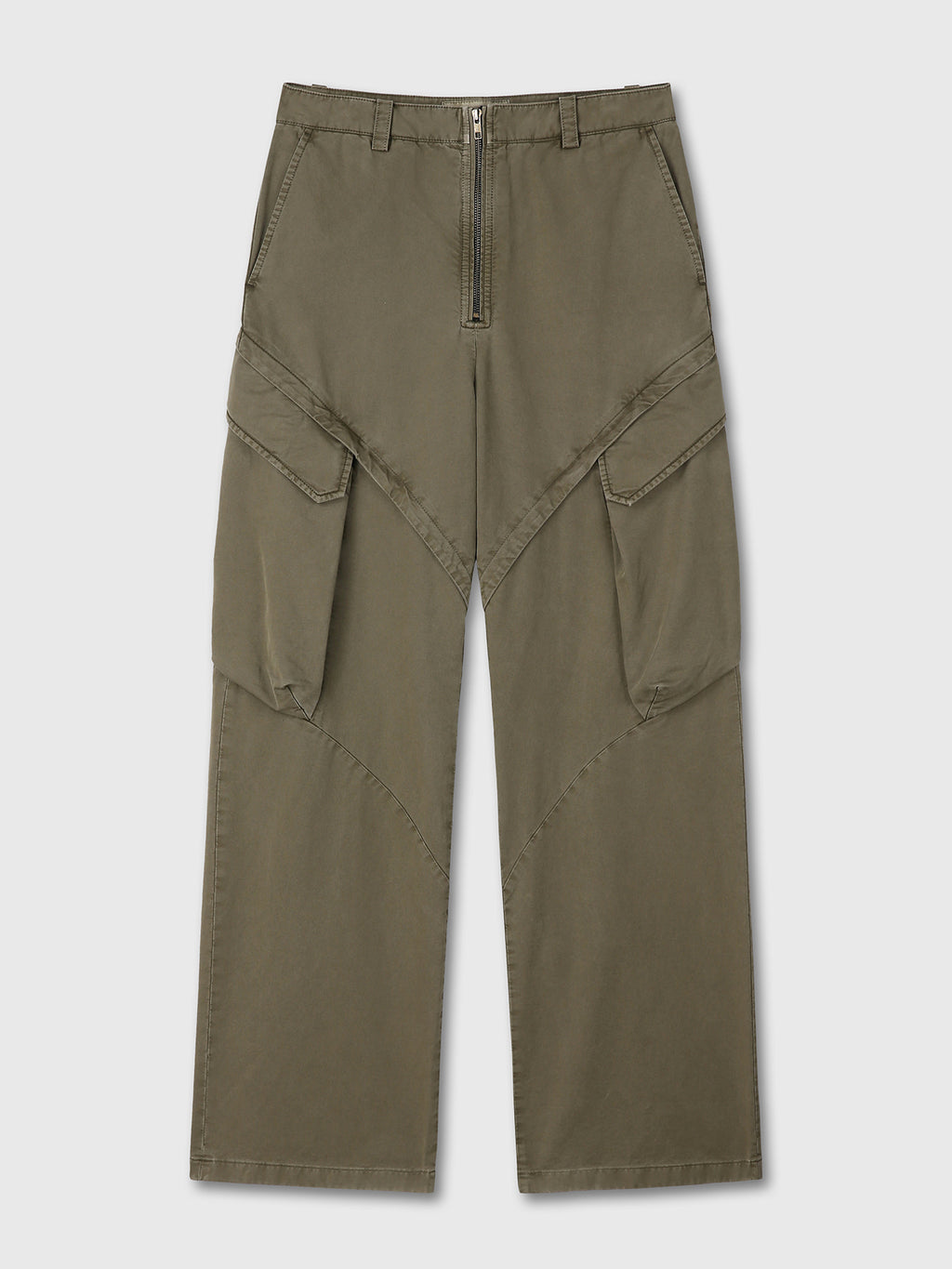 Tonywack - Garment-Dyed Gabardine Wide Cargo Pants (Olive) product image 8 | TRAB K-Fashion Australia