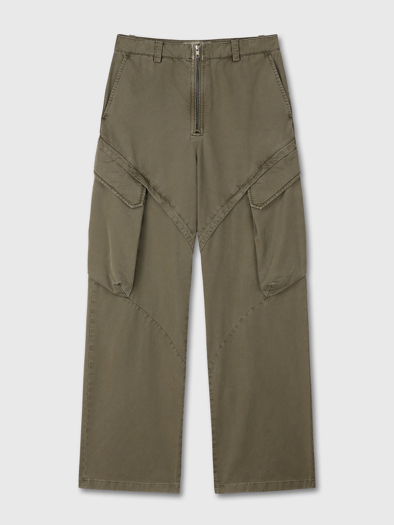 Tonywack - Garment-Dyed Gabardine Wide Cargo Pants (Olive) product image 8 | TRAB K-Fashion Australia
