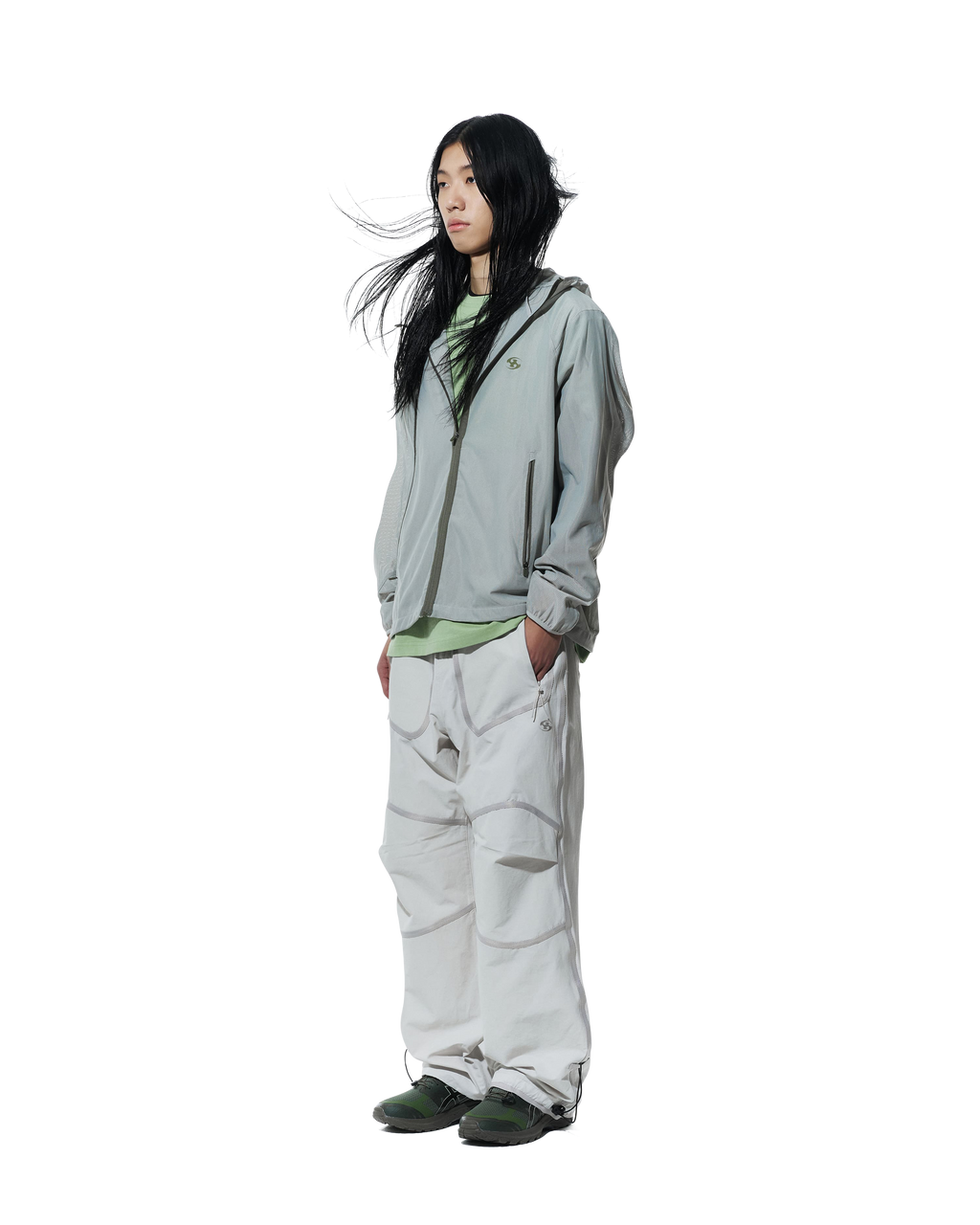 San San Gear - Zipper Mesh Jacket (Grey) product image 2 | TRAB K-Fashion Australia