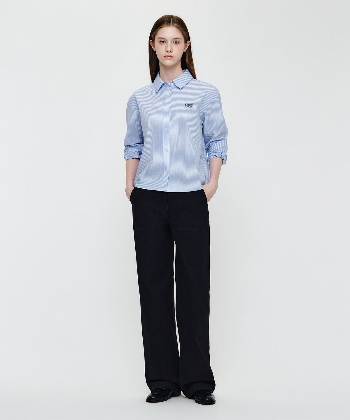 Marithe & Francois Girbaud - Micro Classic Logo Cotton Shirt (Stripe) product image 5 | TRAB K-Fashion Australia
