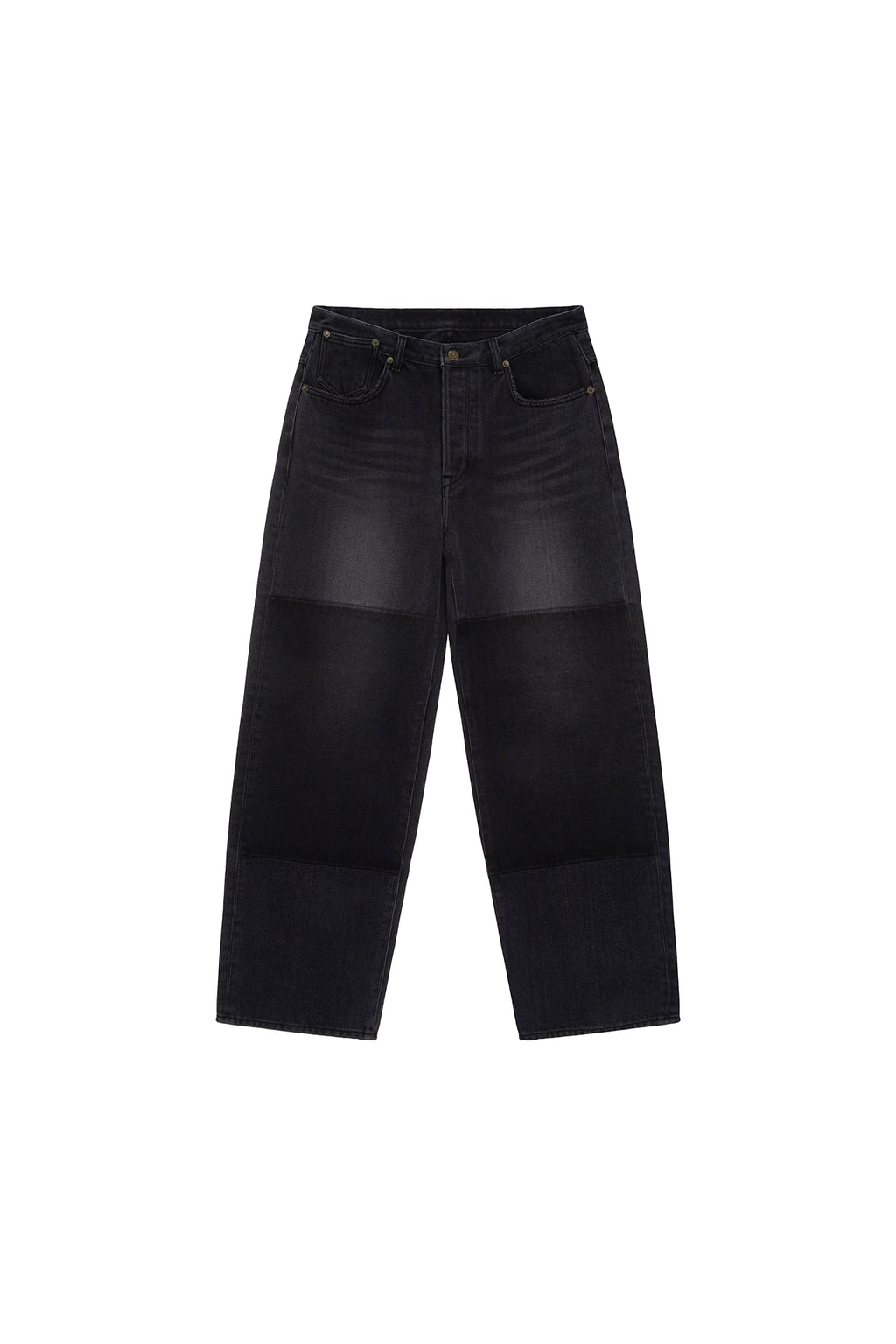 Matin Kim - Reverse Washed Denim Pants (Black) product image 1 | TRAB K-Fashion Australia