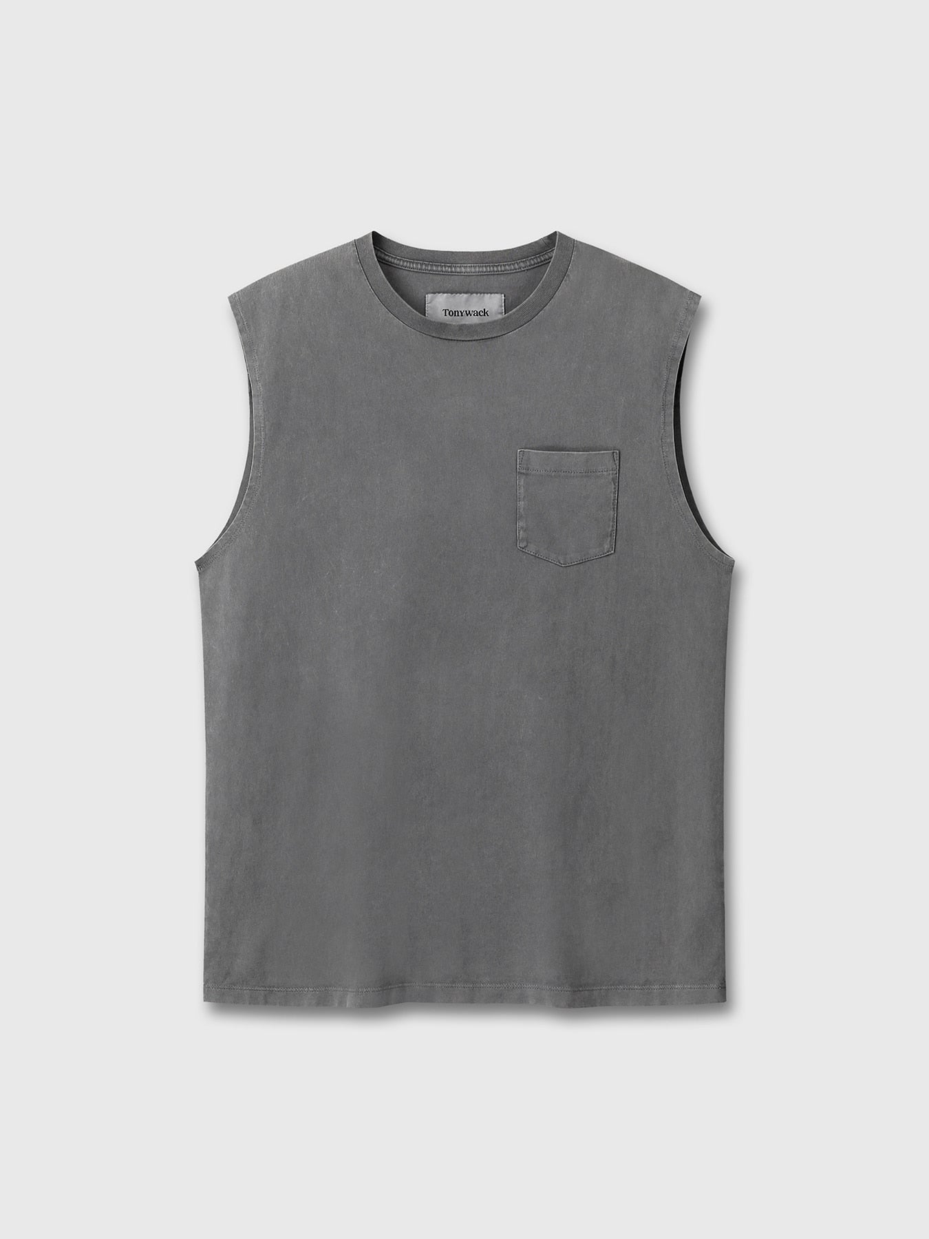 Tonywack - Garment-Dyed Patch Pocket Sleeveless (Faded Carbon) product image 7 | TRAB K-Fashion Australia
