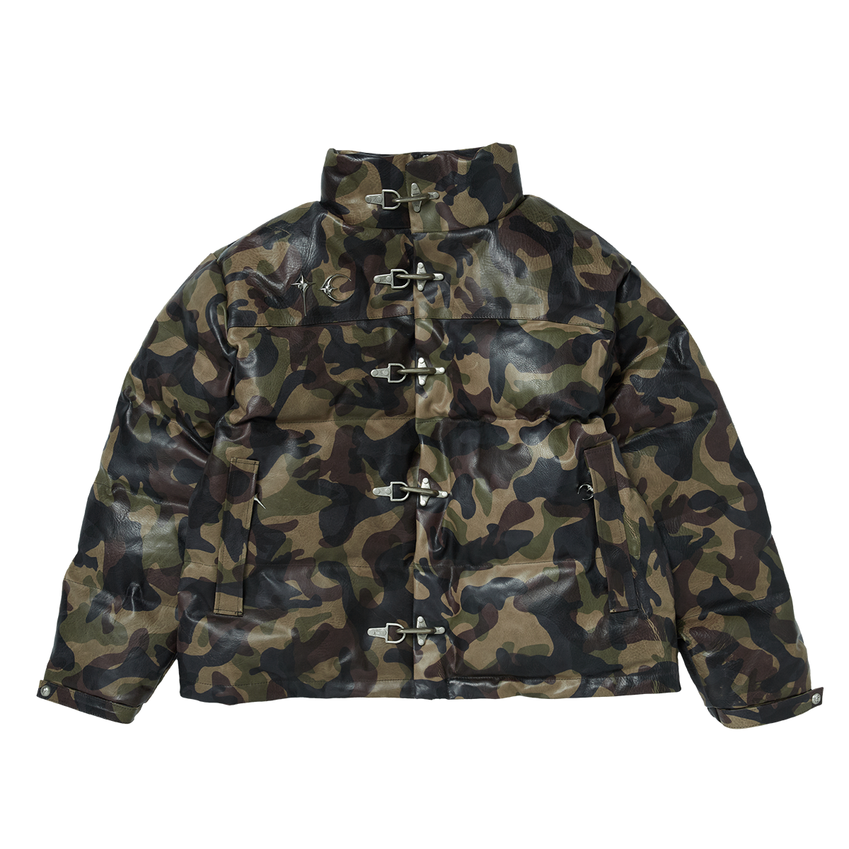 Thug Club - Leather Puffer Jacket (Camo) product image 1 | TRAB K-Fashion Australia
