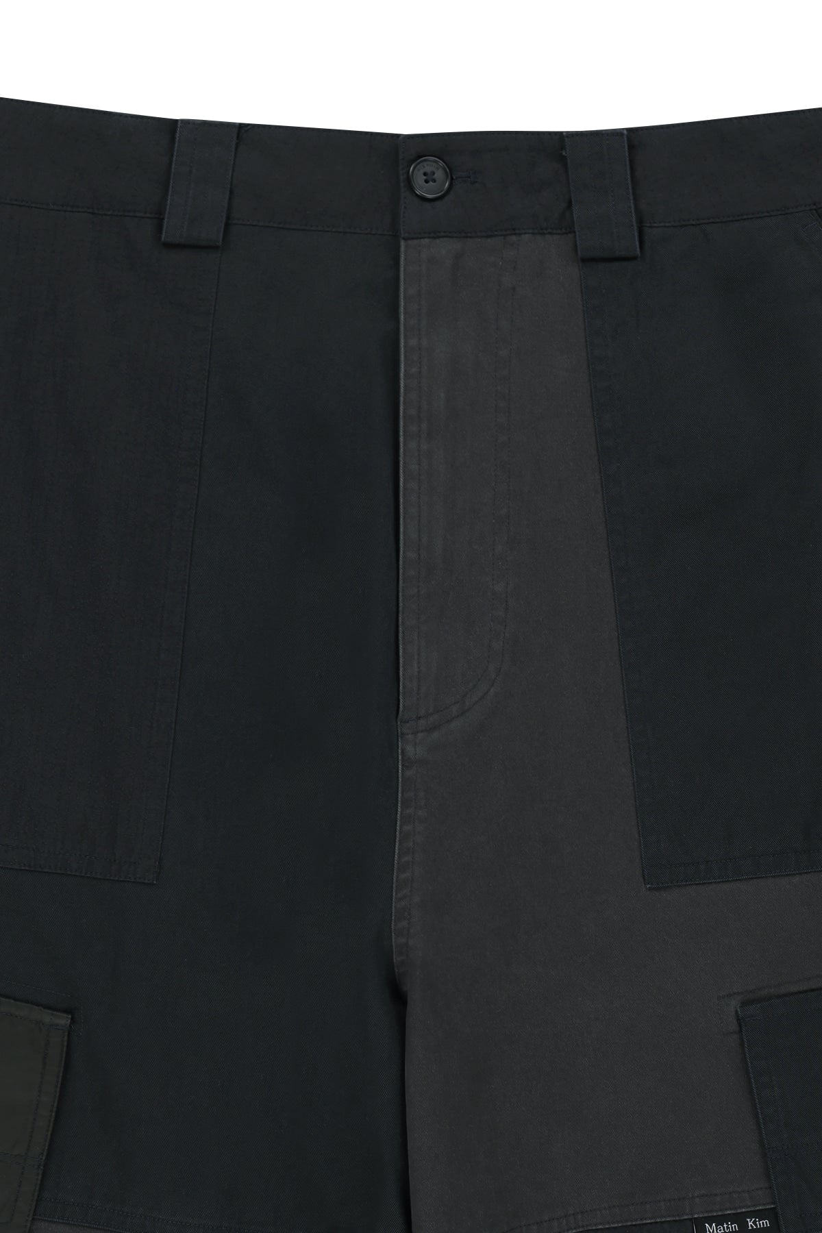 Matin Kim - Patchwork Cargo Bermuda Pants (Charcoal) product image 3 | TRAB K-Fashion Australia