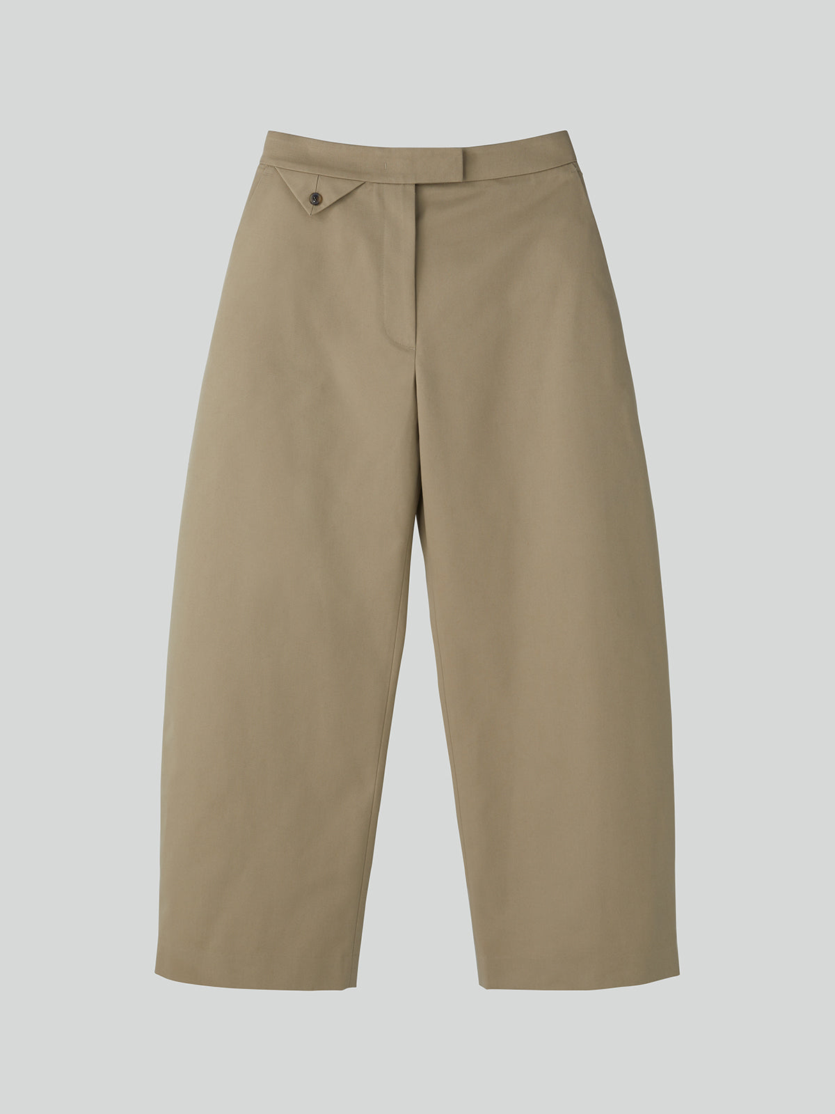 Recto - High-Rise Curved Legs Pants (Khaki Beige) product image 8 | TRAB K-Fashion Australia
