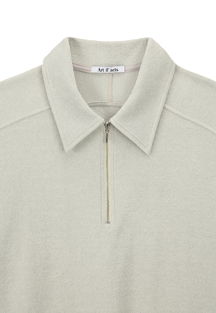 Art if acts - Terry Half Zip-up Shirt (Light Grey) product image 9 | TRAB K-Fashion Australia
