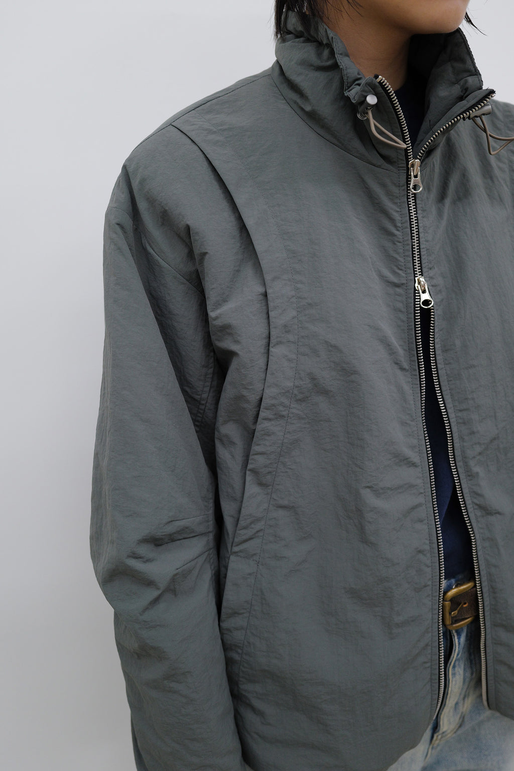 Deinet - Deinet Check Contrast Bomber Jacket (Charcoal) product image 11 | TRAB K-Fashion Australia