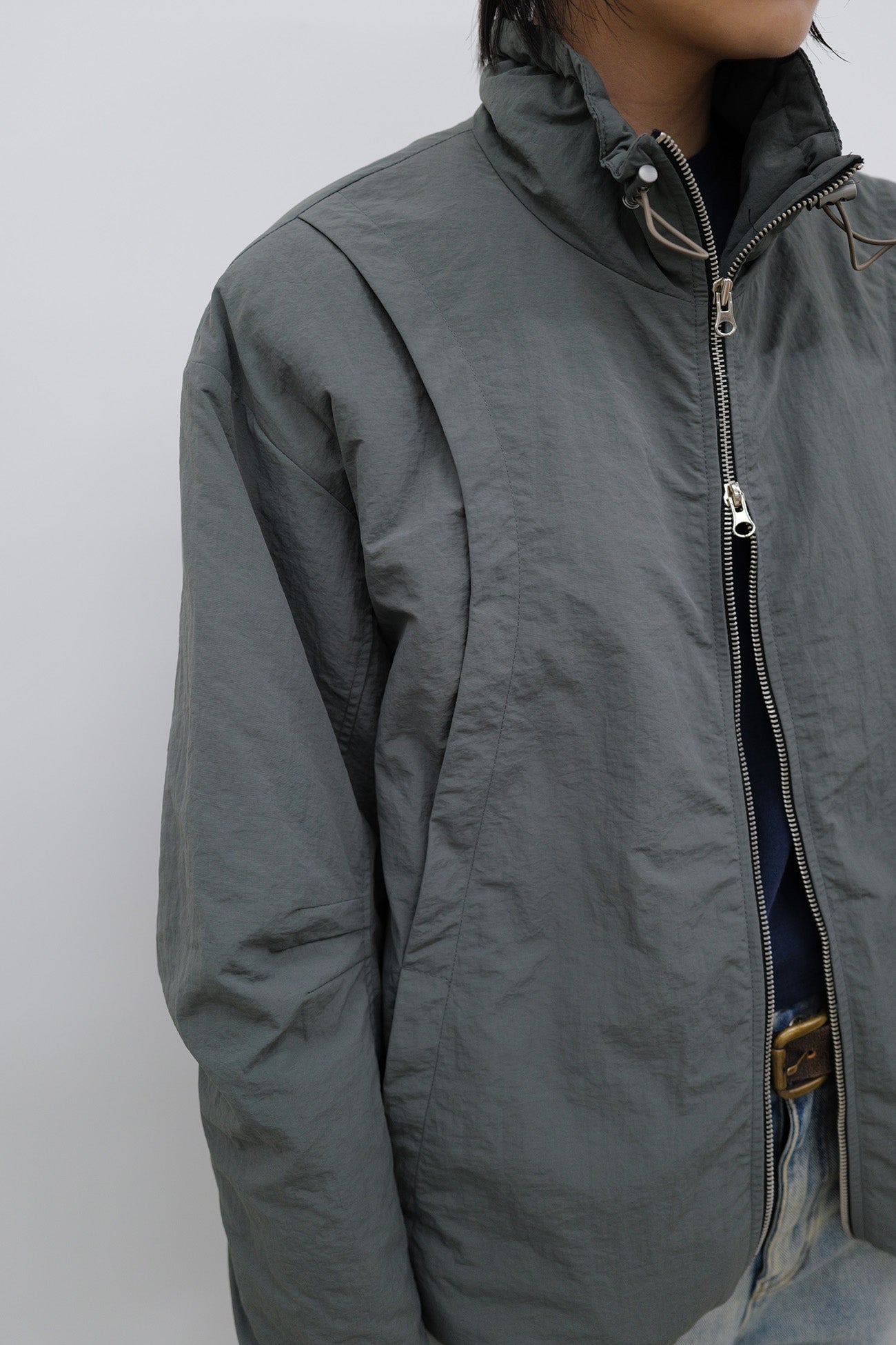 Deinet - Deinet Check Contrast Bomber Jacket (Charcoal) product image 11 | TRAB K-Fashion Australia