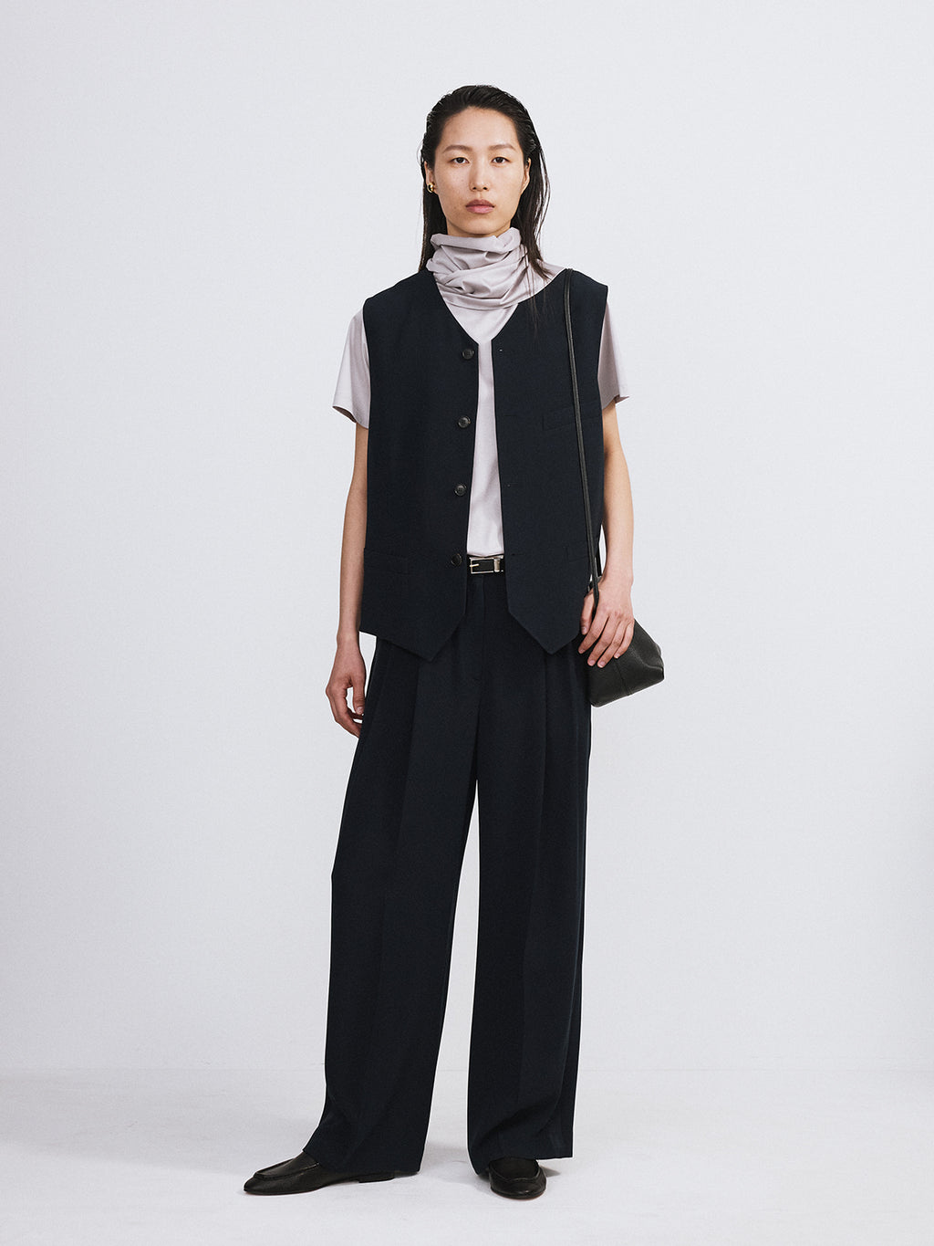 Recto - Strap Detail Suit Vest (Dark Navy) product image 2 | TRAB K-Fashion Australia