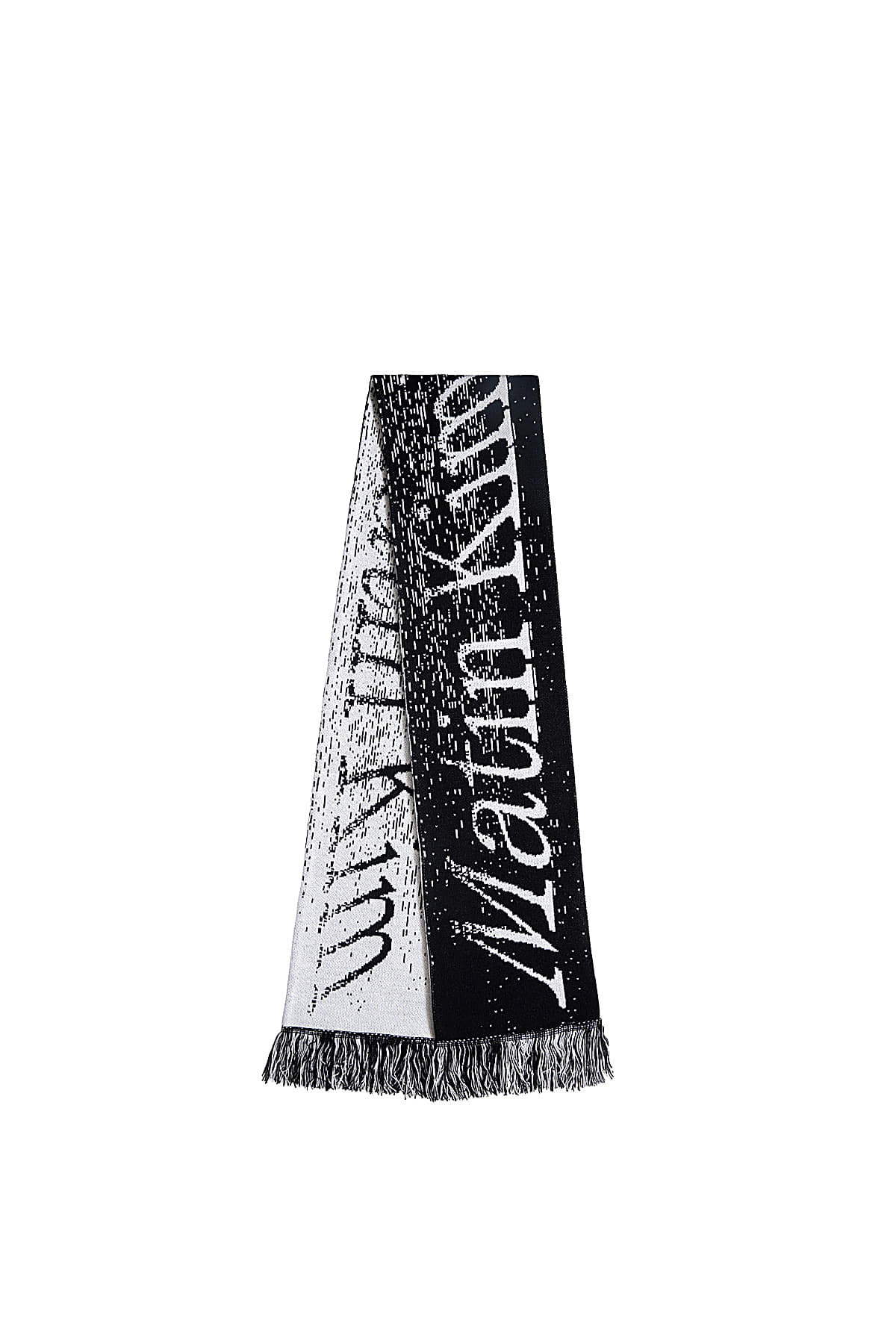 Matin Kim - Contrast Logo Jacquard Muffler (Black) product image 5 | TRAB K-Fashion Australia