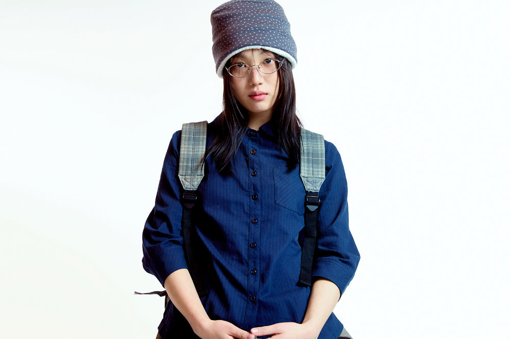 Coyseio - Round Collar Capri Shirt (Navy) product image 4 | TRAB K-Fashion Australia