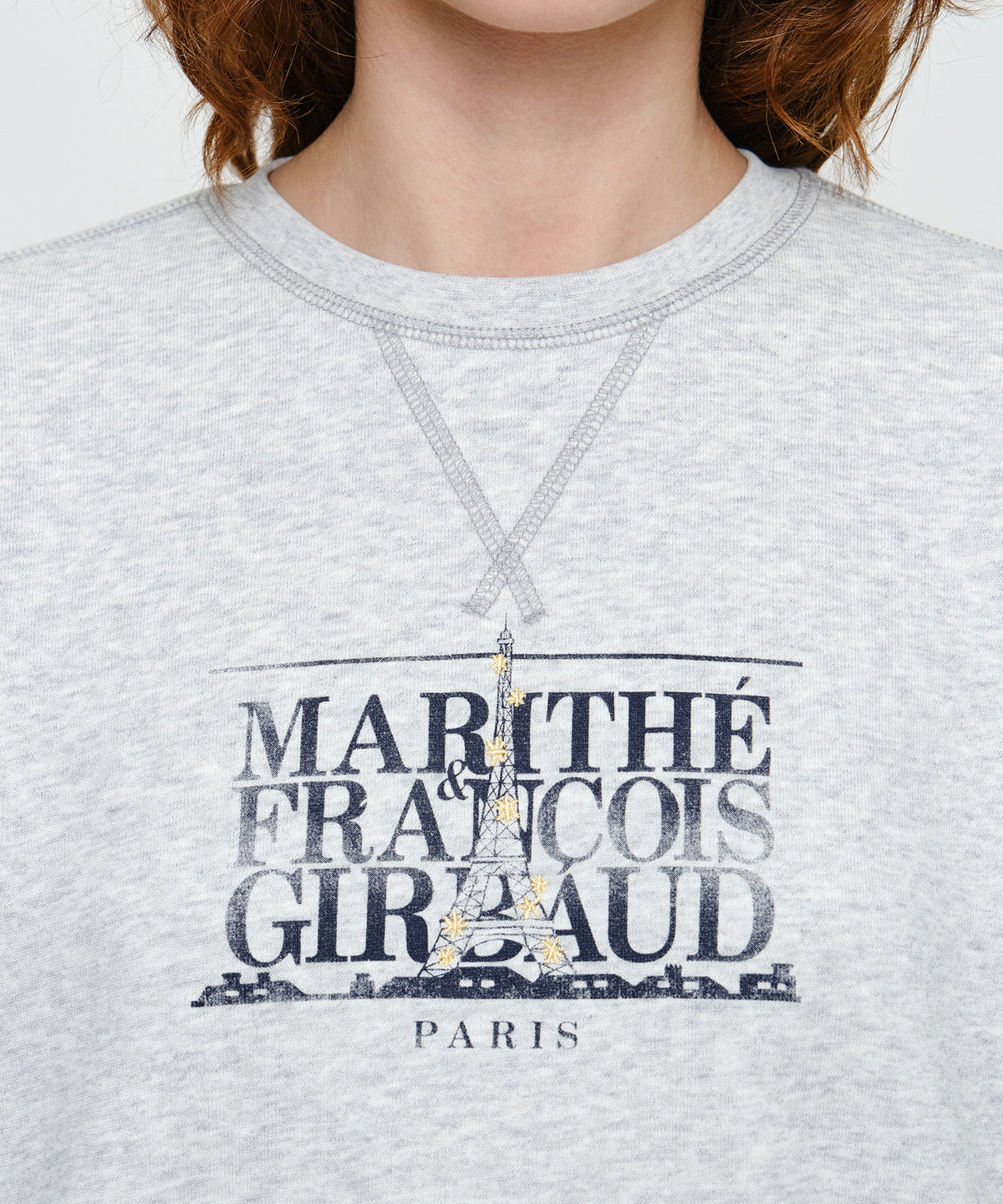 Marithe & Francois Girbaud - Eiffel Classic Logo Sweatshirt (Light Heather Gray) product image 4 | TRAB K-Fashion Australia
