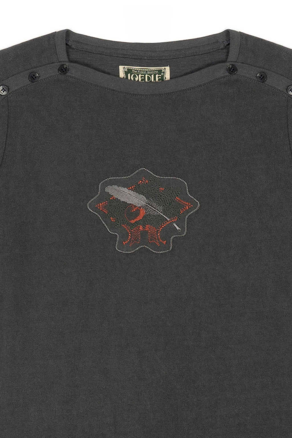 Ioedle - Freefall Fastening Boat Neck T-Shirt (Charcoal) product image 5 | TRAB K-Fashion Australia