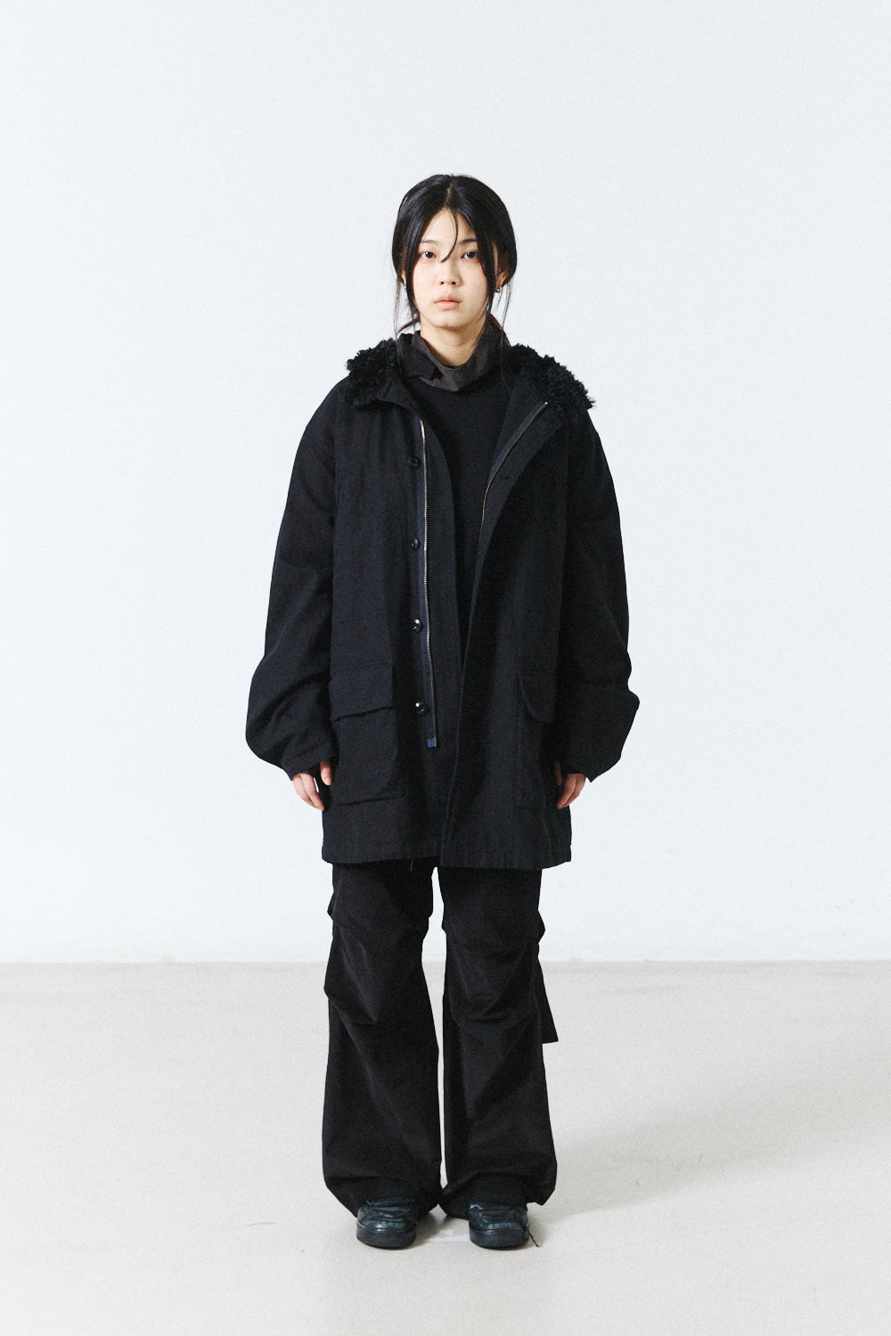 Hatchingroom - Hooded Mil Parka (Black) product image 12 | TRAB K-Fashion Australia