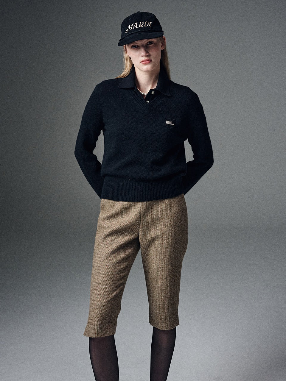 Mardi Mercredi - Slim Bermuda Pants (Brown) product image 1 | TRAB K-Fashion Australia