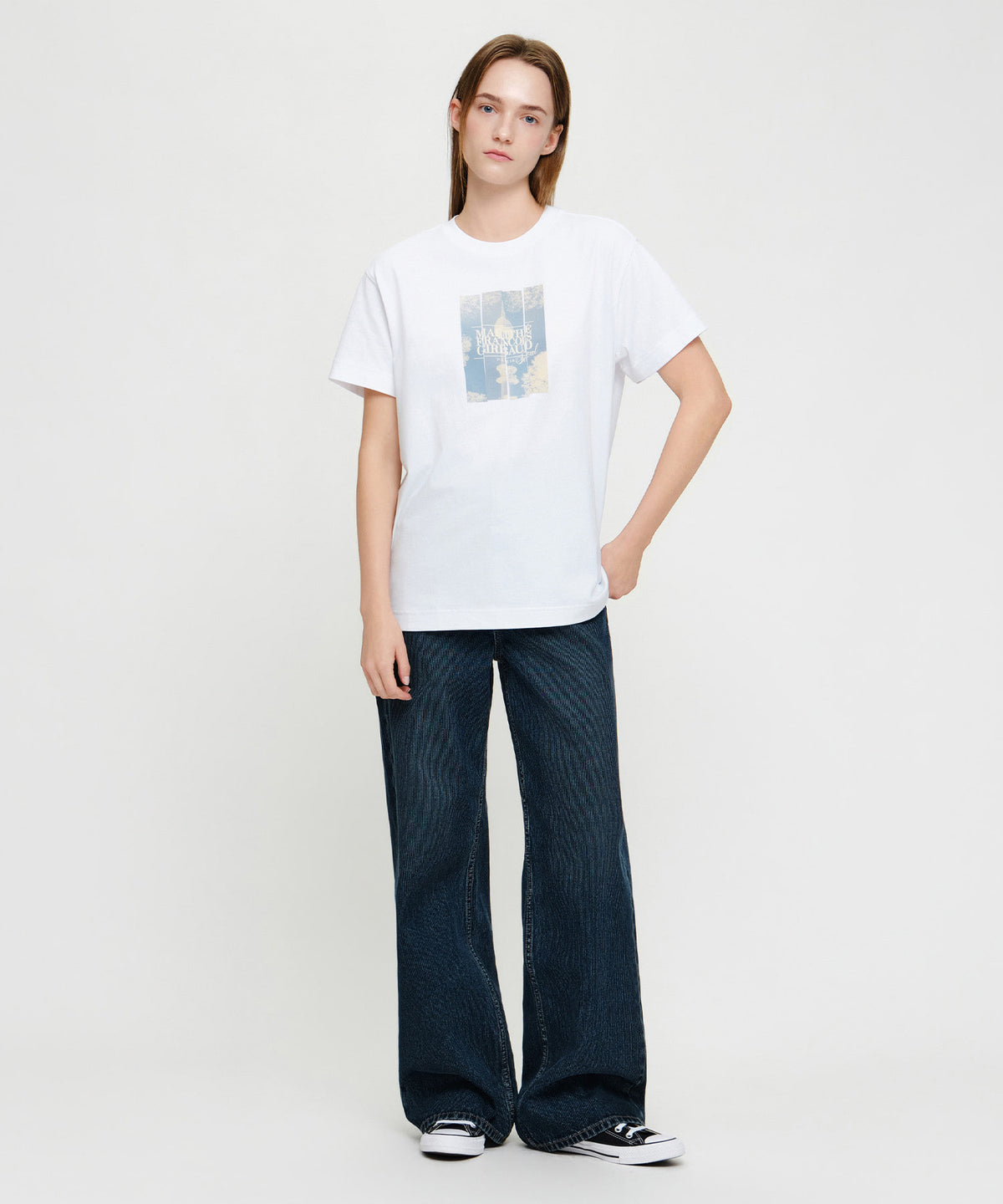 Marithe & Francois Girbaud - [Pre-order – Ships 21 Sep] Seoul Exclusive Graphic Tee (White) product image 5 | TRAB K-Fashion Australia