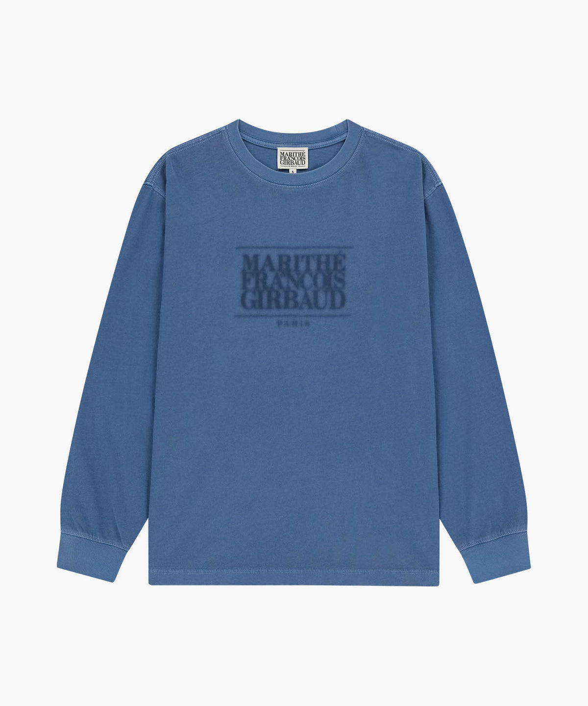Marithe & Francois Girbaud - Shadow Classic Logo Dyeing Long Sleeve Tee (Blue) product image 6 | TRAB K-Fashion Australia