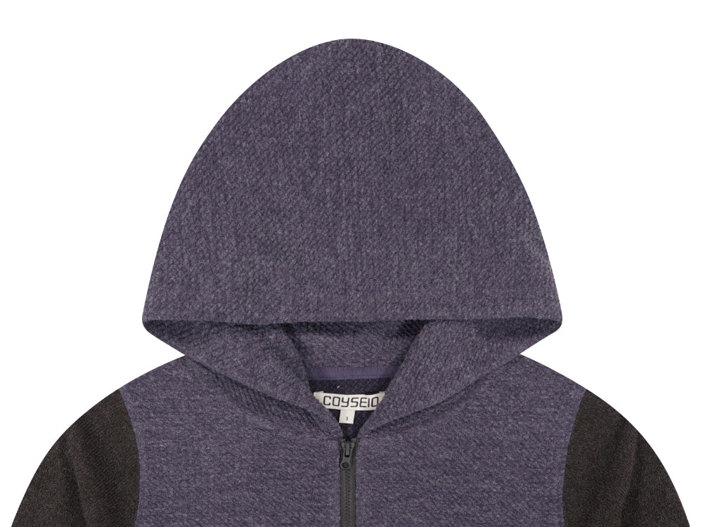 Coyseio - Button Pocket Zip-Up Hoodie (Purple) product image 12 | TRAB K-Fashion Australia
