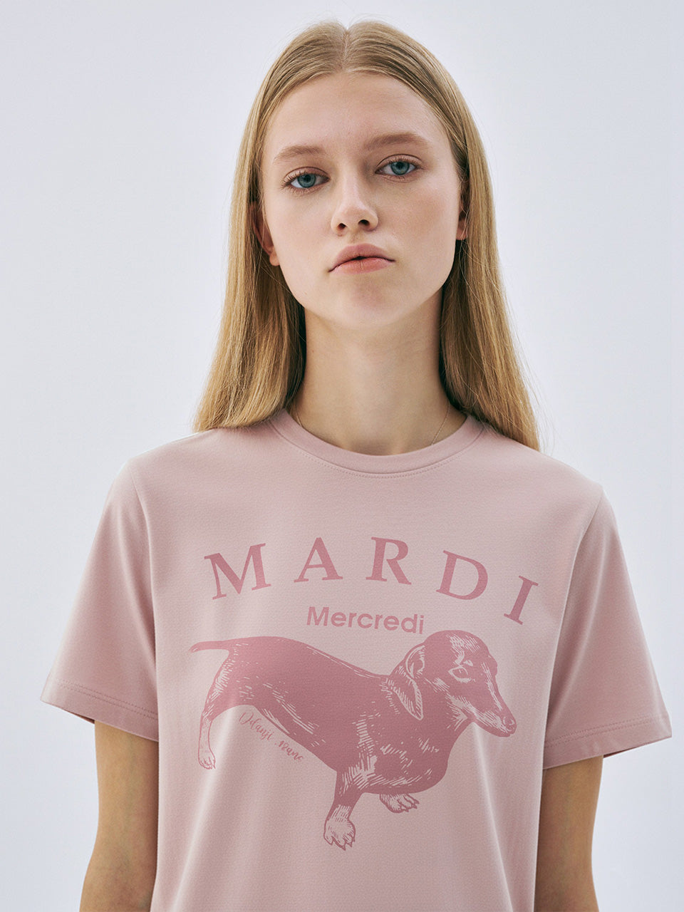 Mardi Mercredi - Slim Tshirt Ddanji Pastel (Indipink) product image 1 | TRAB K-Fashion Australia