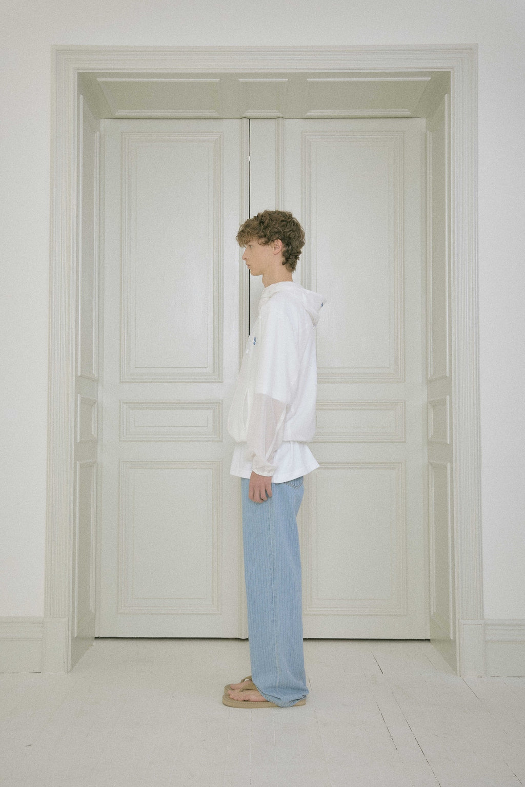 Stu - Stripe Windbreaker (White) product image 3 | TRAB K-Fashion Australia