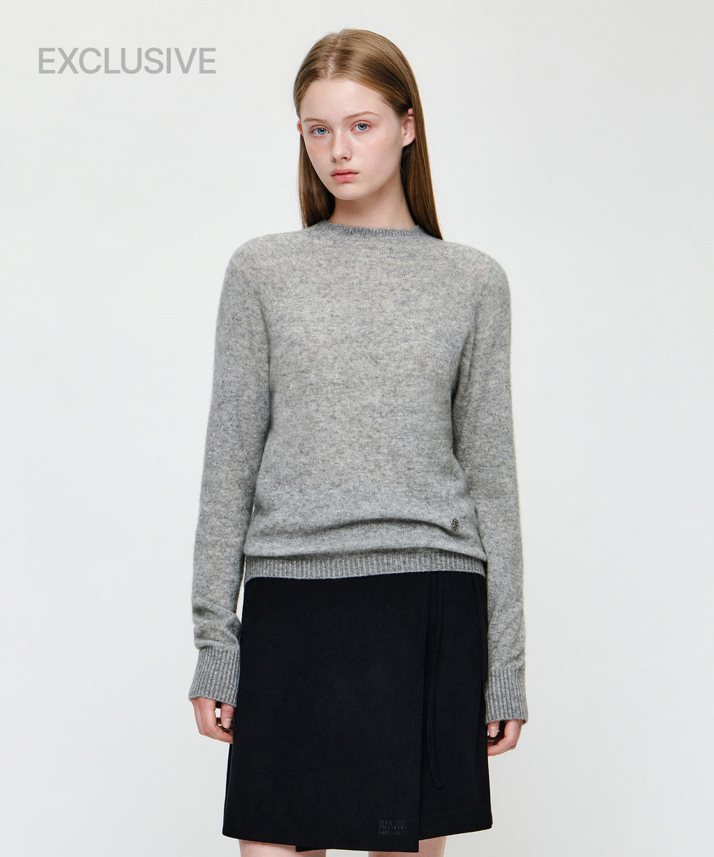 Marithe & Francois Girbaud - Premium Merino Wool Half Neck Knit (Heather Gray) product image 1 | TRAB K-Fashion Australia