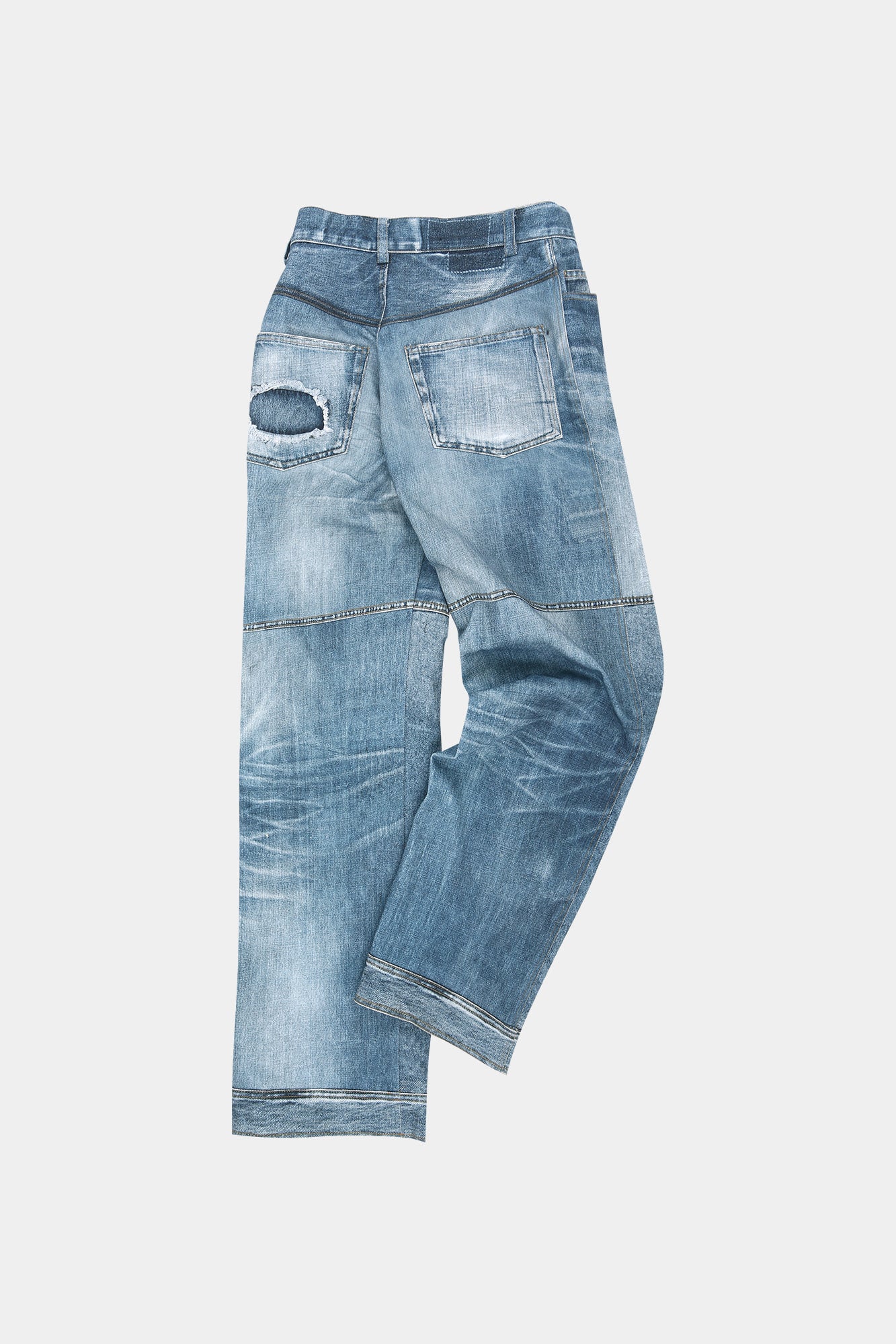 Andersson Bell - Unisex Custom-Like Printed Denim Pants (Mid Blue) product image 12 | TRAB K-Fashion Australia