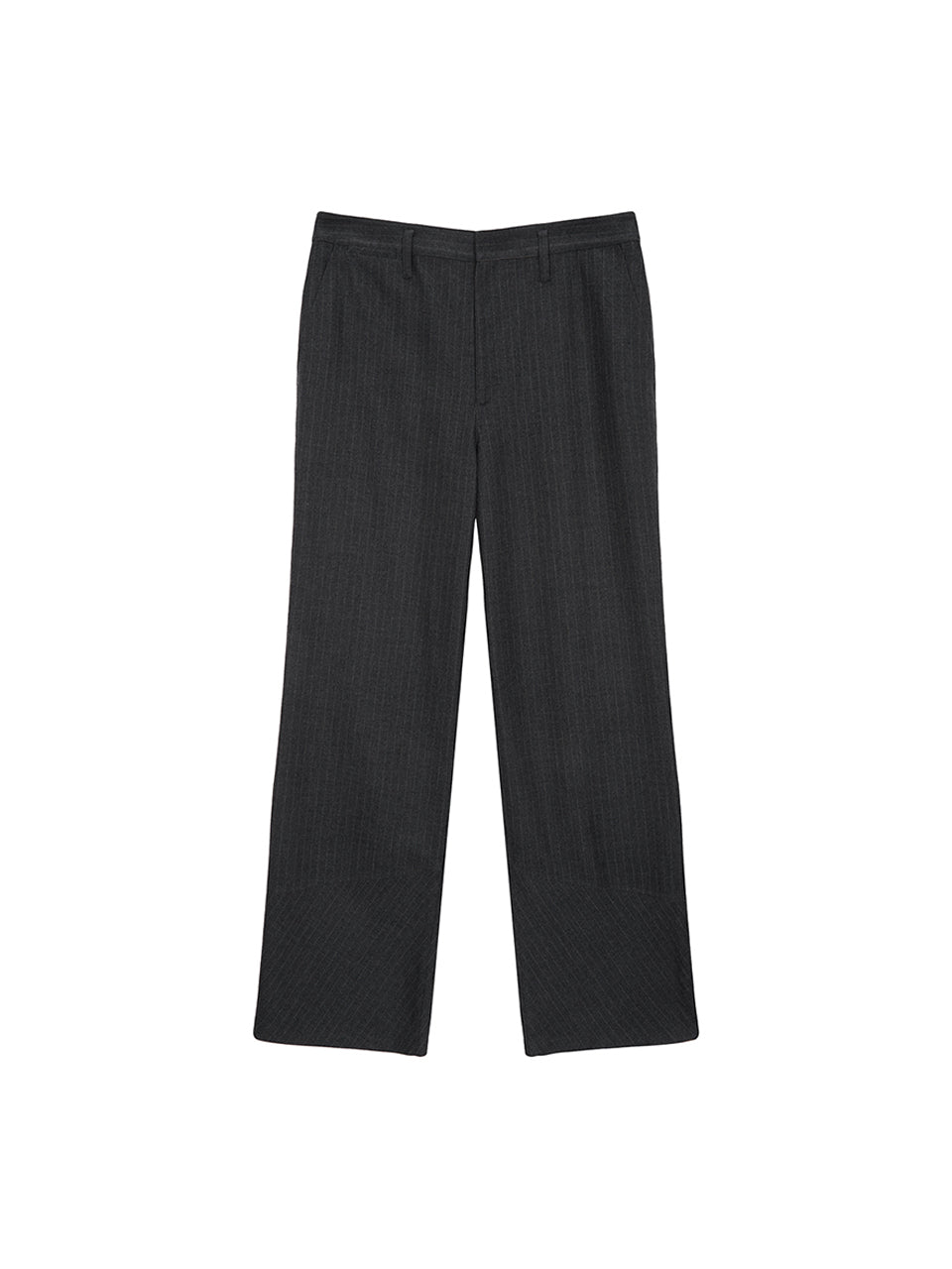 Matin Kim - Detail Point Stripe Trouser (Grey) product image 1 | TRAB K-Fashion Australia