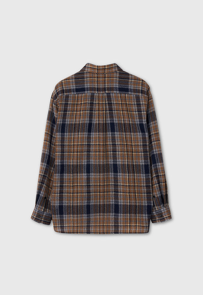 Tonywack - Light Wool Single Pocket Check Shirt (Camel) product image 7 | TRAB K-Fashion Australia