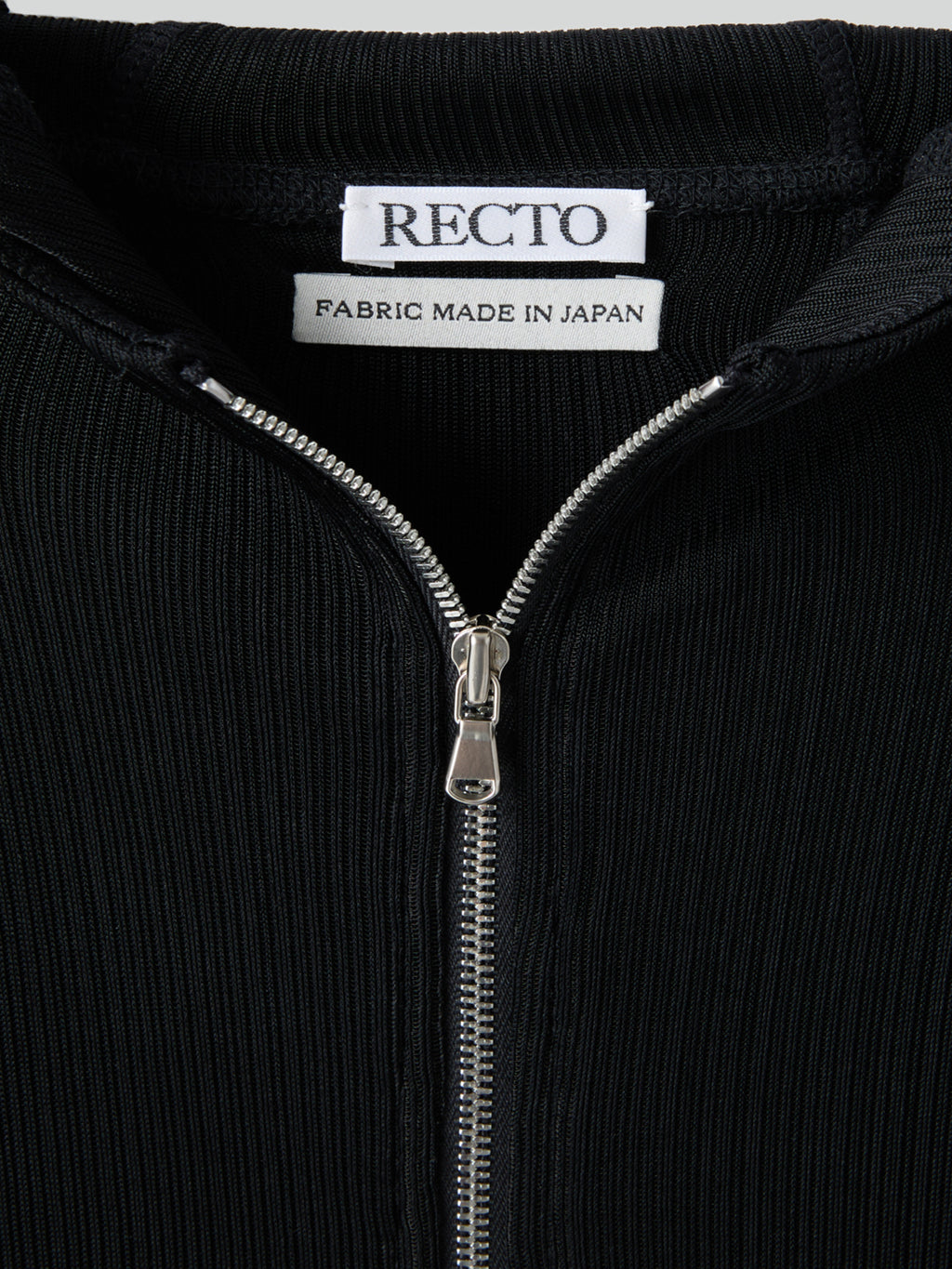 Recto - Sheer Jersey Fitted Zip Hoodie (Black) product image 8 | TRAB K-Fashion Australia