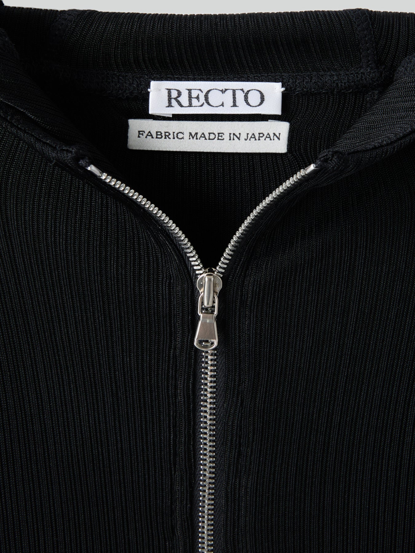 Recto - Sheer Jersey Fitted Zip Hoodie (Black) product image 8 | TRAB K-Fashion Australia