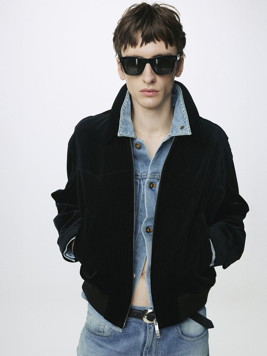 Tonywack - Ribbed Velvet Western Blouson (Black) product image 1 | TRAB K-Fashion Australia