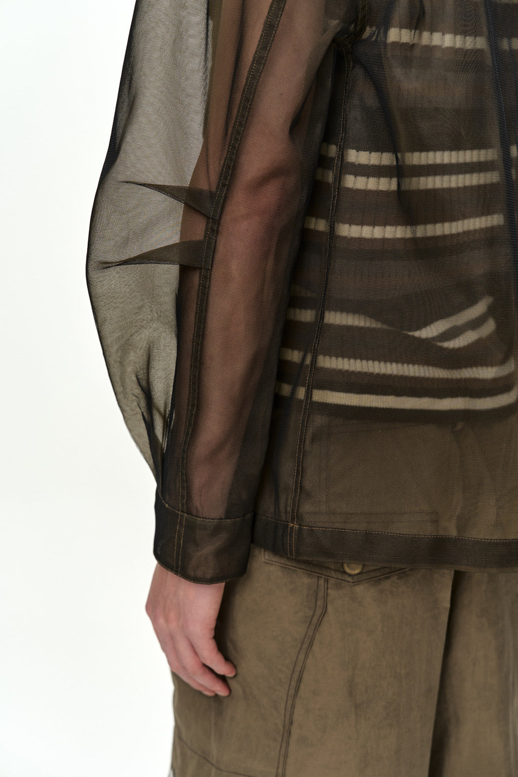 Andersson Bell - Karim Sheer Over Shirt (Brown) product image 6 | TRAB K-Fashion Australia