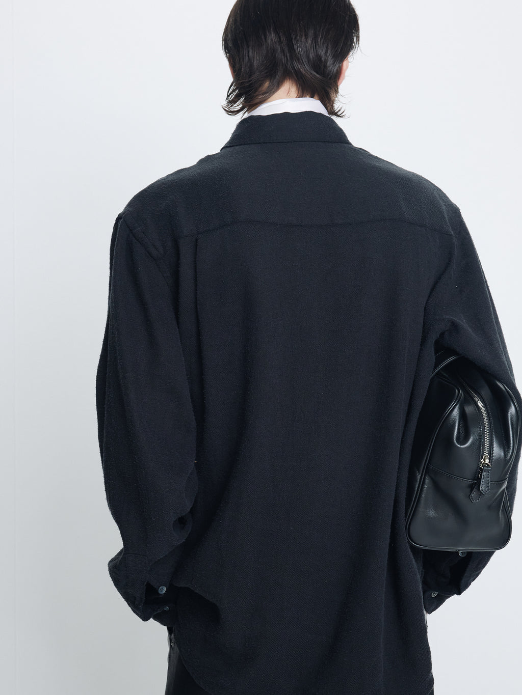 Tonywack - Brushed Silk Linen Utility Shirt (Black) product image 5 | TRAB K-Fashion Australia