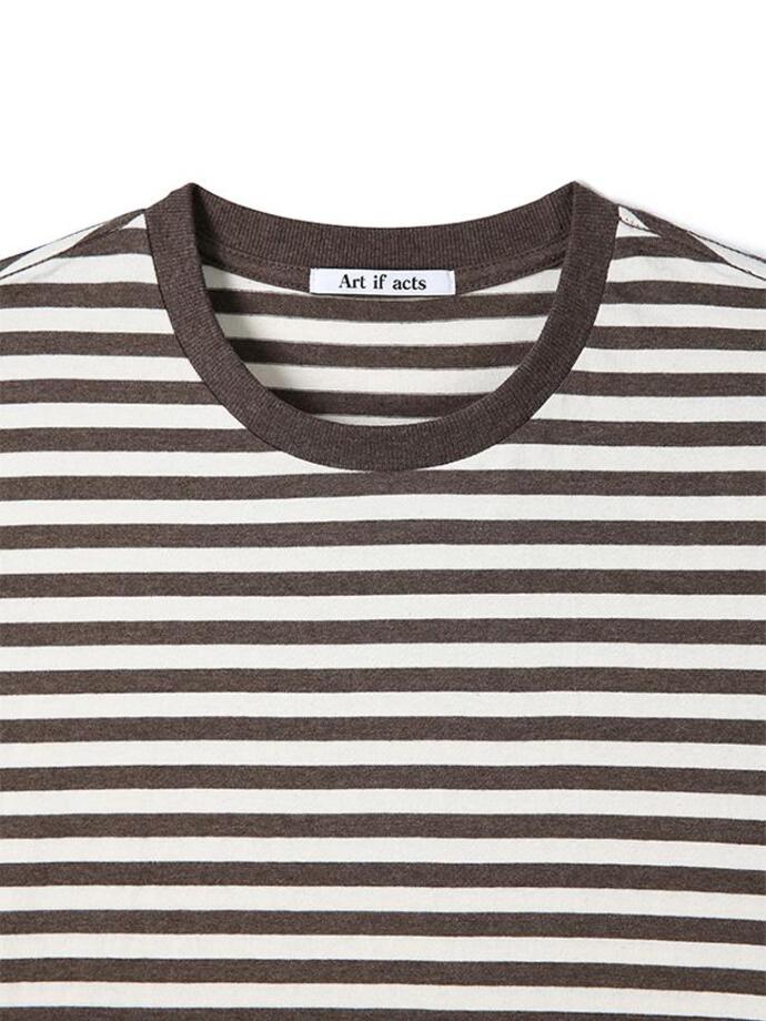 Art if acts - French Stripe S/S Tee (Vintage Brown) product image 10 | TRAB K-Fashion Australia