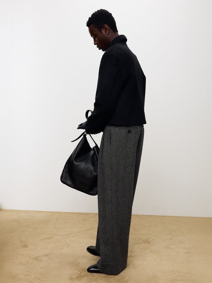 Tonywack - Deep Tuck Wide-Leg Trousers (Grey) product image 4 | TRAB K-Fashion Australia