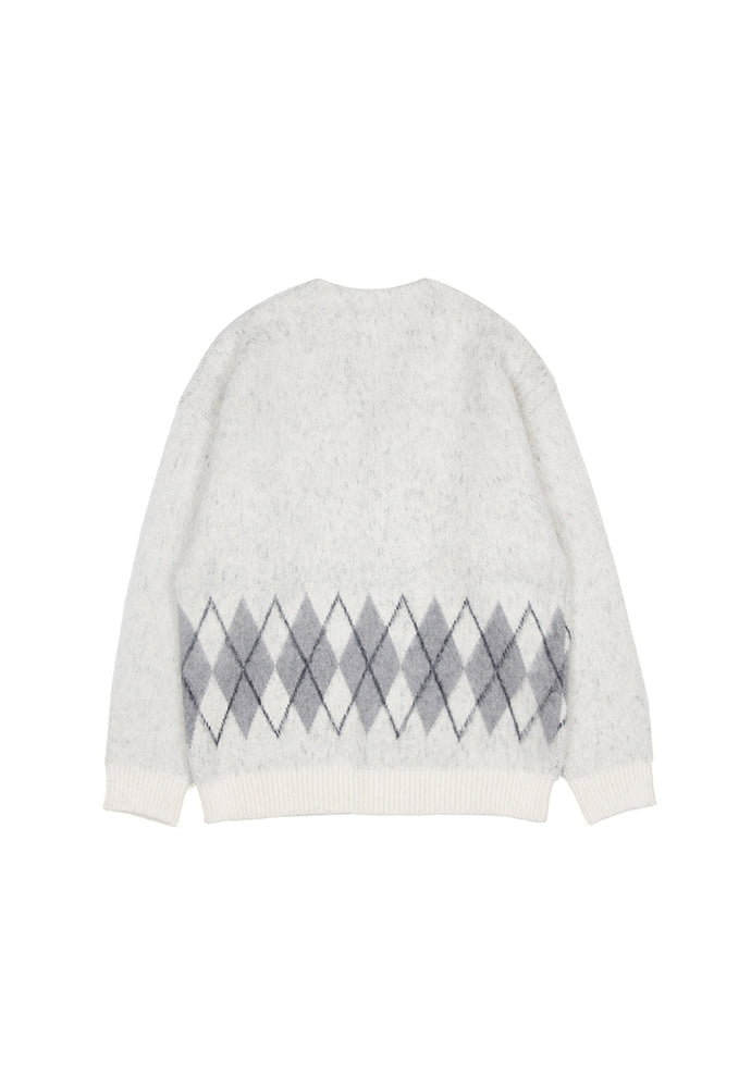 Tonywack - Stiff Mohair Cardigan (Ecru) product image 5 | TRAB K-Fashion Australia