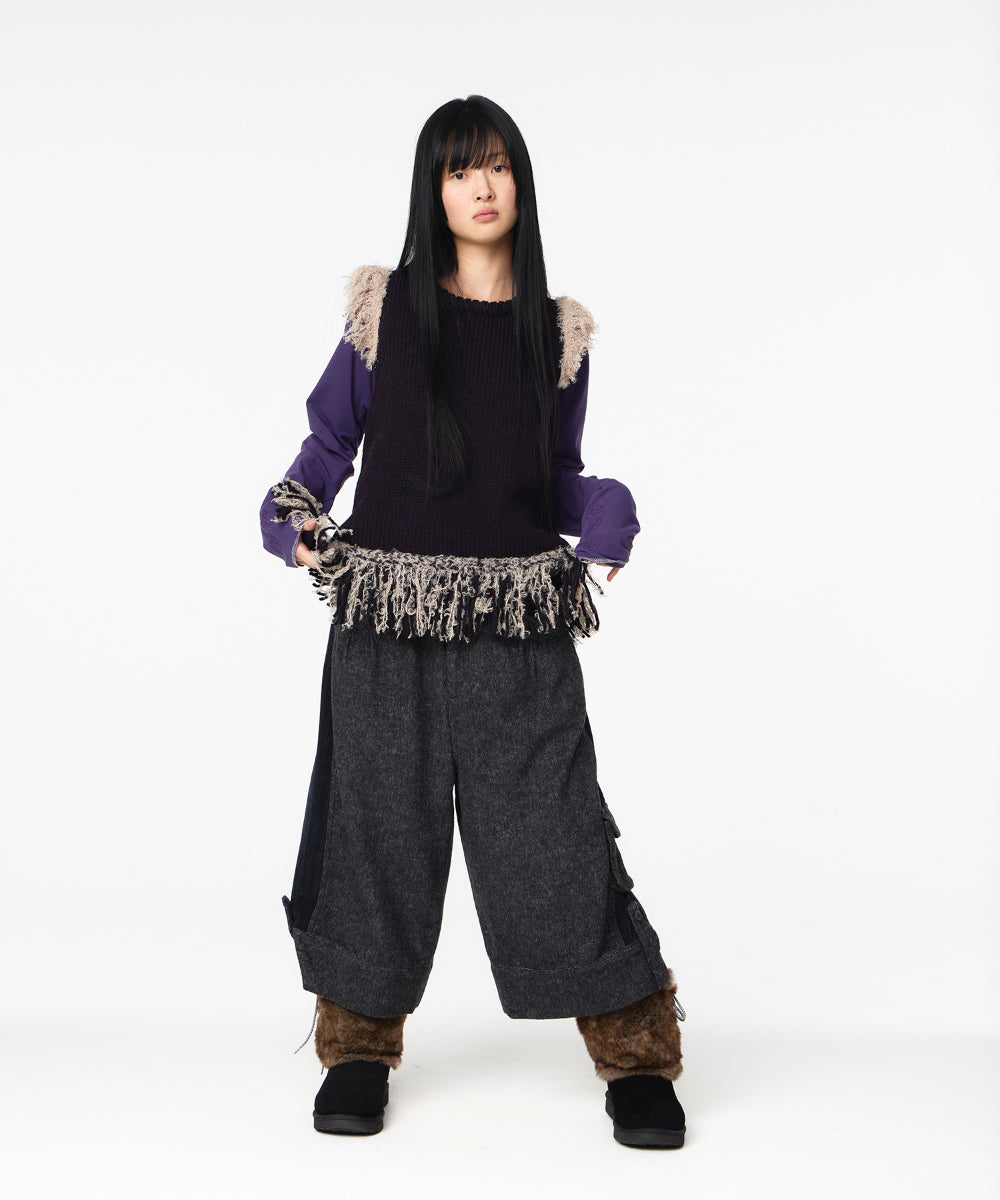 Coyseio - Side Panel Wide Pants (Dark Grey) product image 5 | TRAB K-Fashion Australia